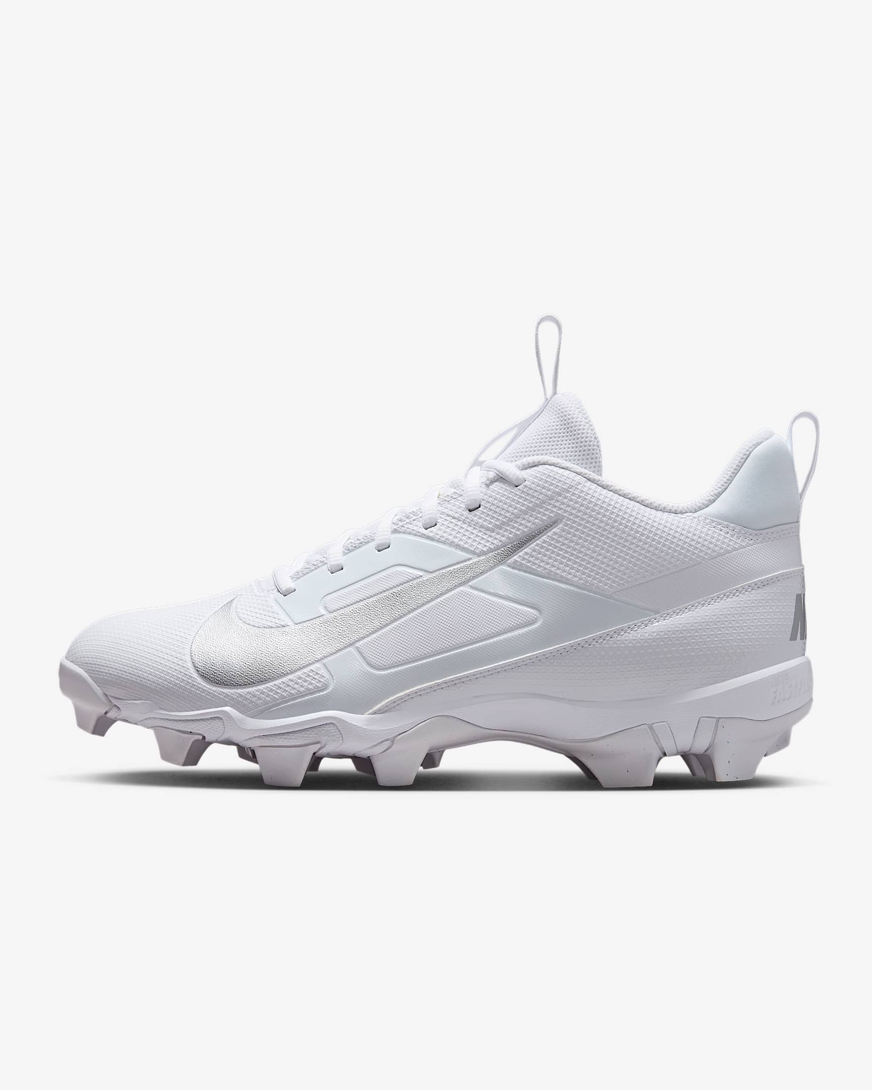 Nike Alpha Menace 4 Shark Football Cleats - White/Metallic Silver