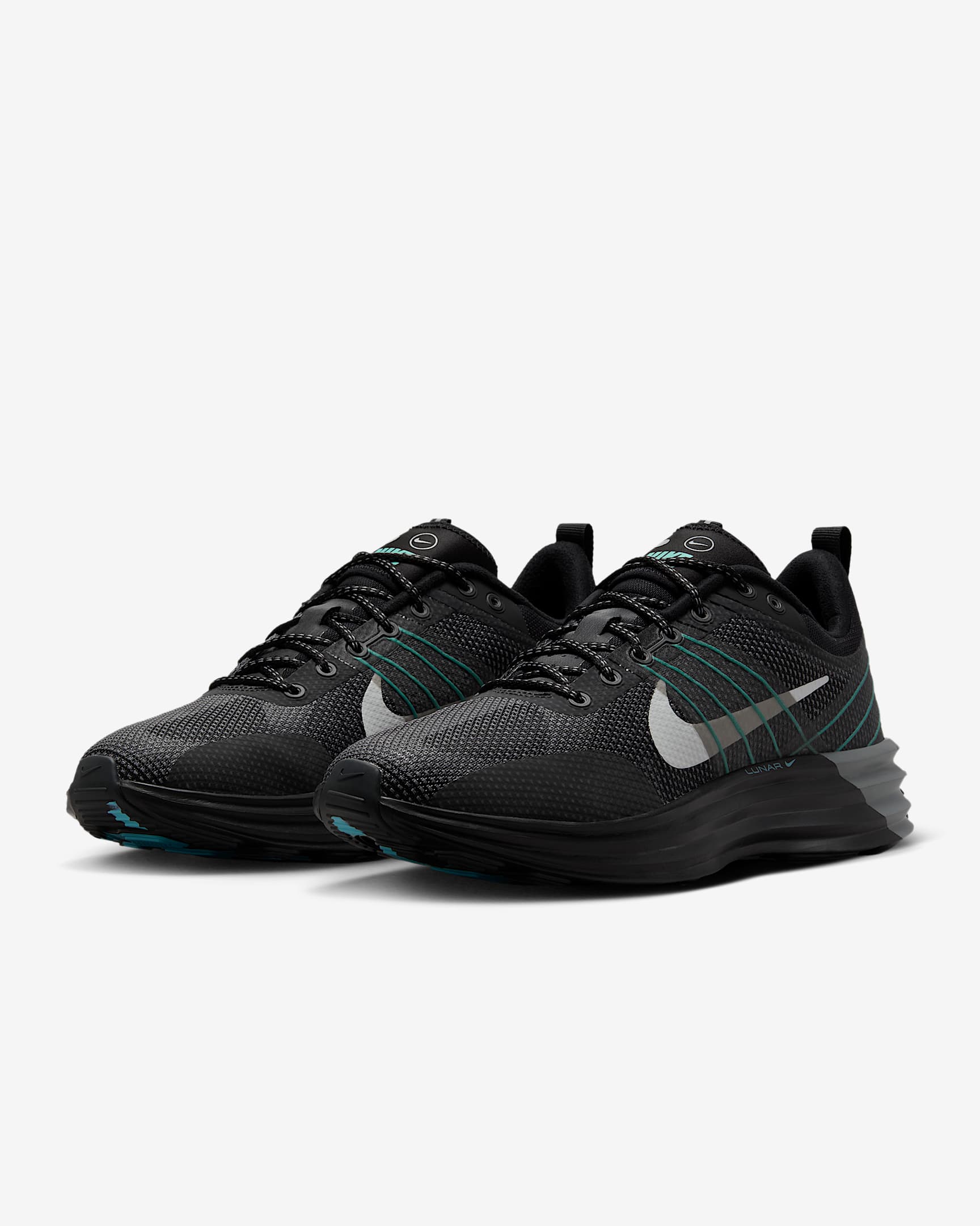 Nike Lunar Roam Premium Men's Shoes - Black/Cool Grey/Aurora Green/Photon Dust