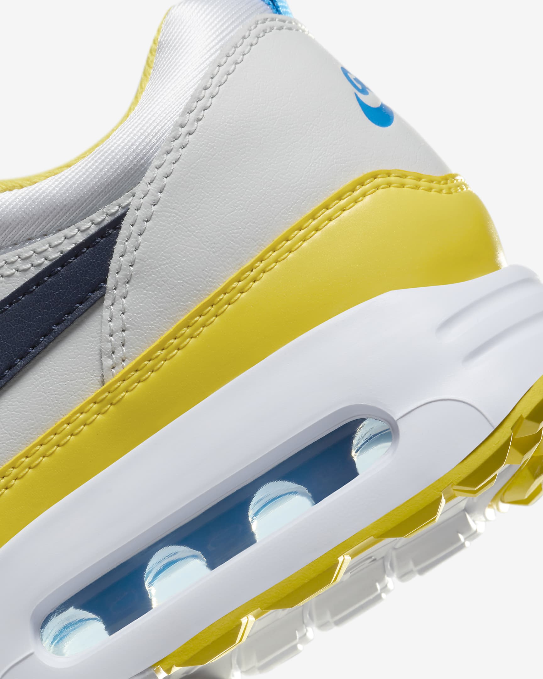 Scarpa da golf Nike Air Max 1 '86 OG G NRG – Uomo - Bianco/Tour Yellow/Photo Blue/Ossidiana