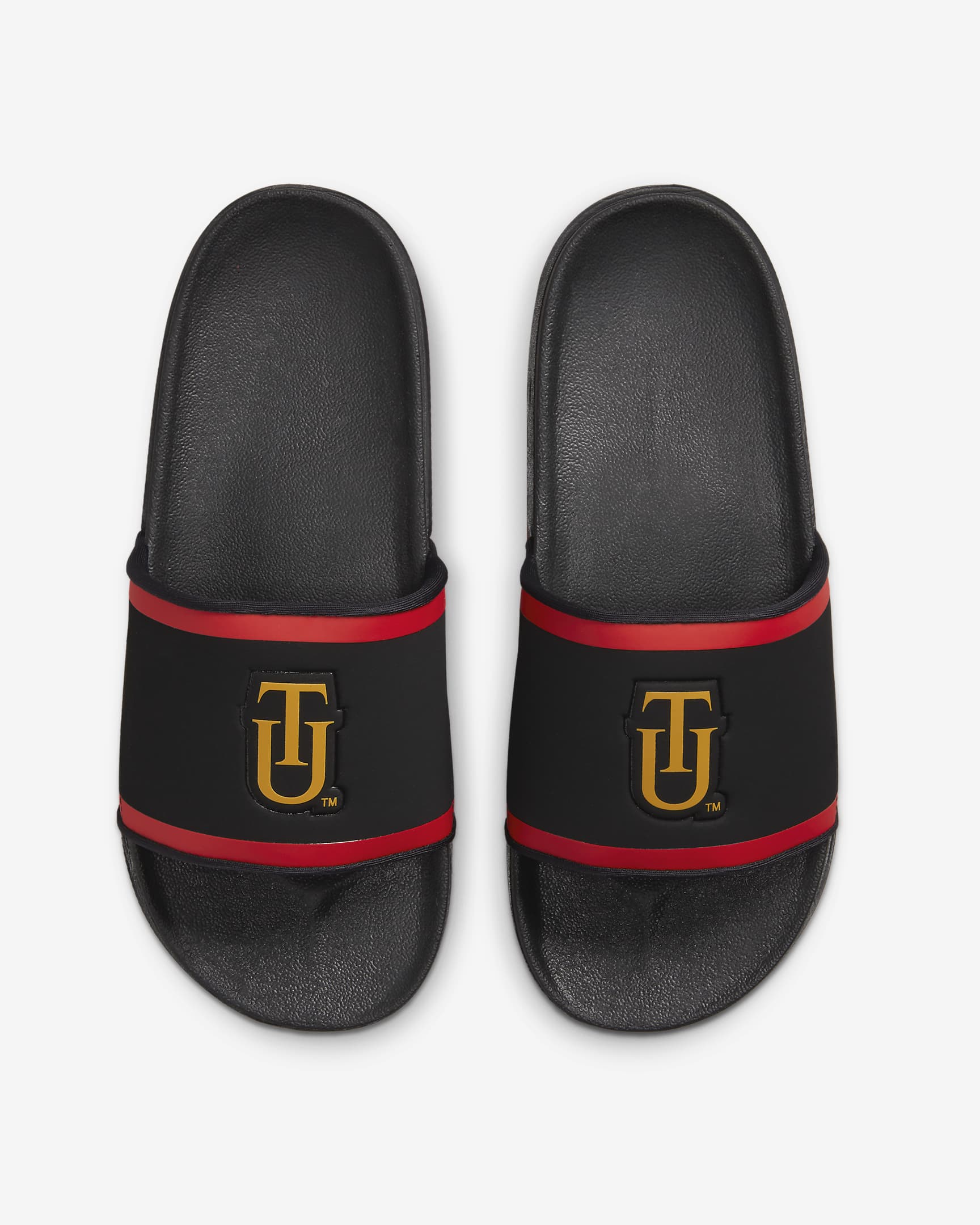 Tuskegee Nike College Offcourt Slides - Black/White/Yellow Ochre