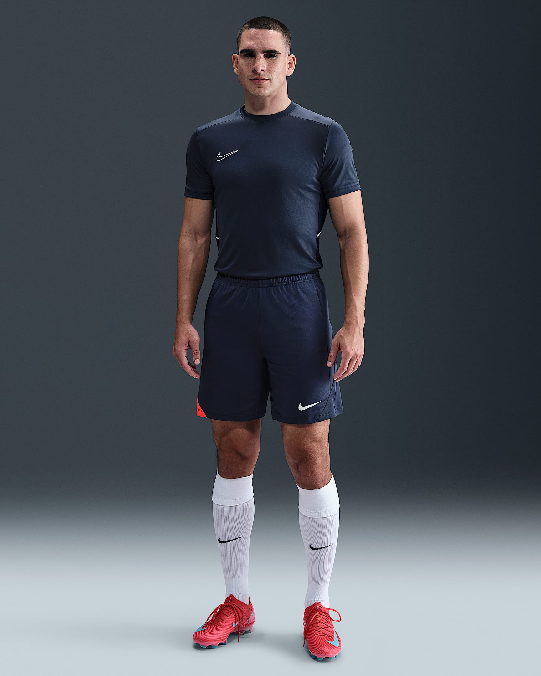 Nike Strike Men's Dri-FIT Football Shorts - Thunder Blue/Thunder Blue/Bright Crimson/White