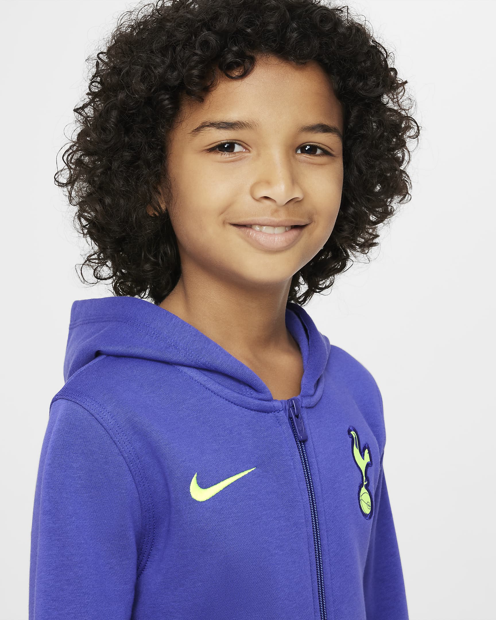 Tottenham Hotspur Older Kids Full Zip Fleece Hoodie Nike UK