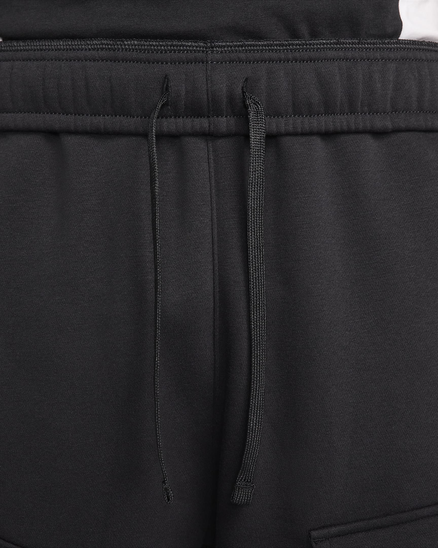 Nike Air Men's Fleece Cargo Trousers - Black/White