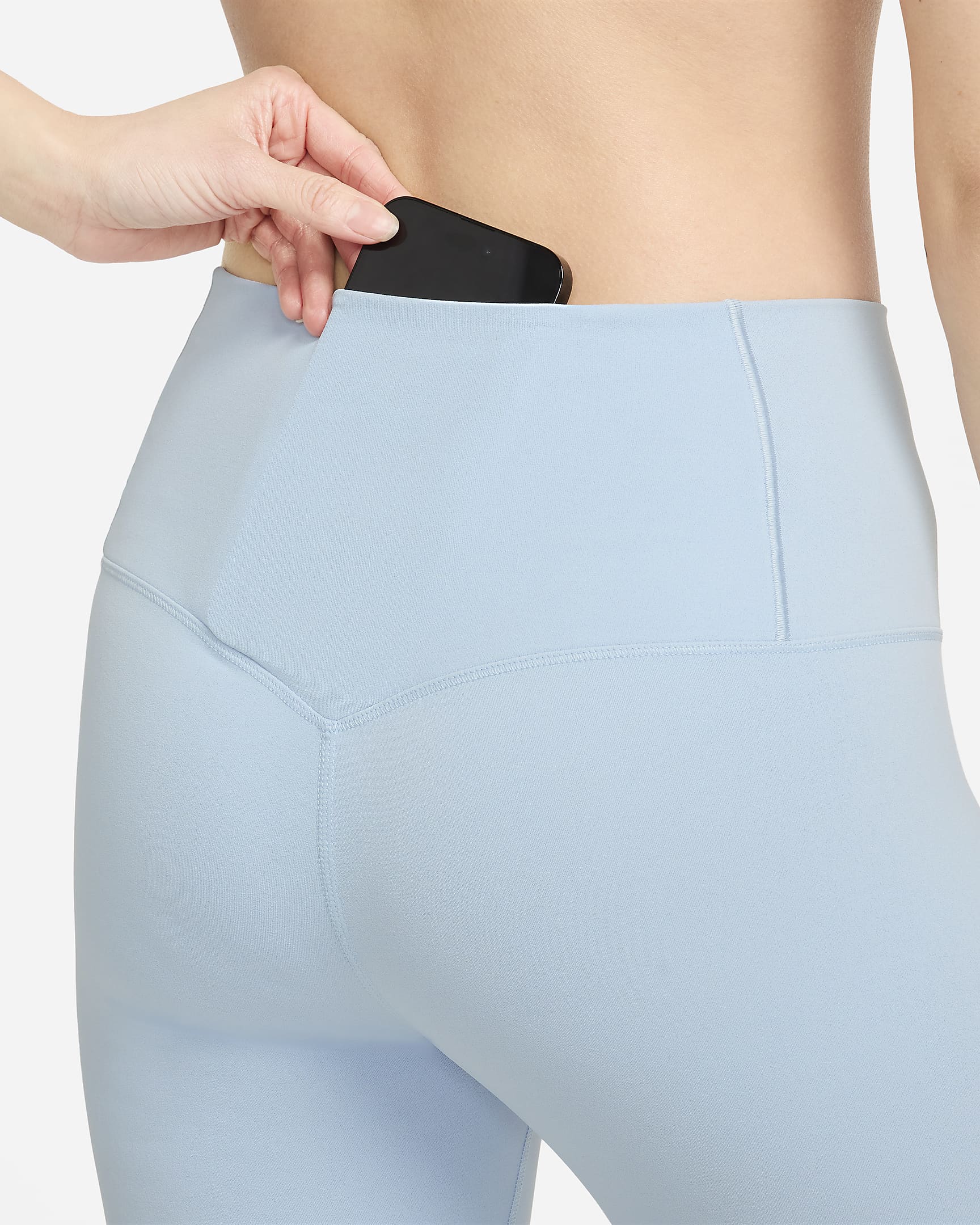 Nike Zenvy Women's Gentle-Support High-Waisted Full-Length Leggings - Light Armoury Blue/Black