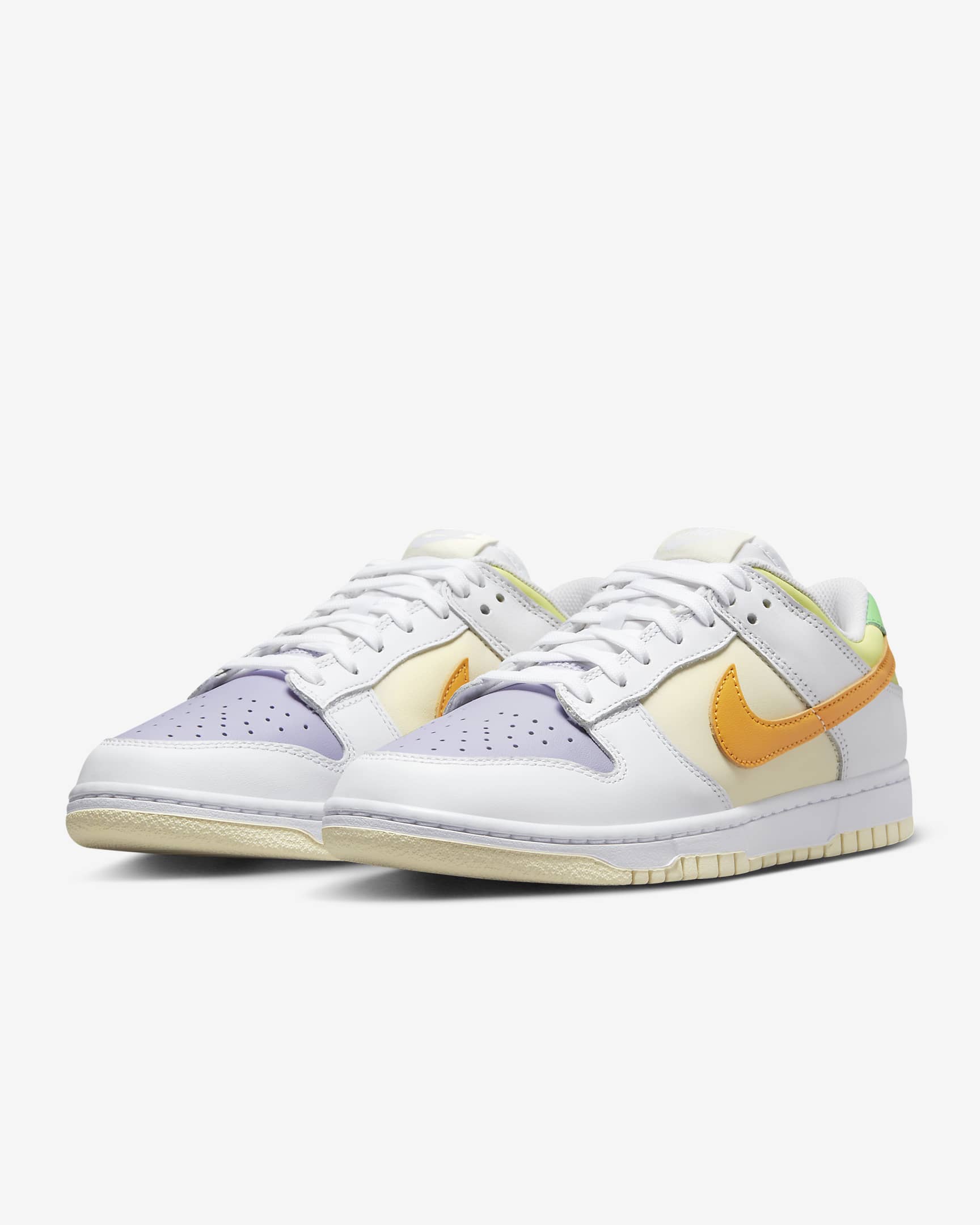 Nike Dunk Low Women's Shoes - White/Light Lemon Twist/Electric Algae/Sundial