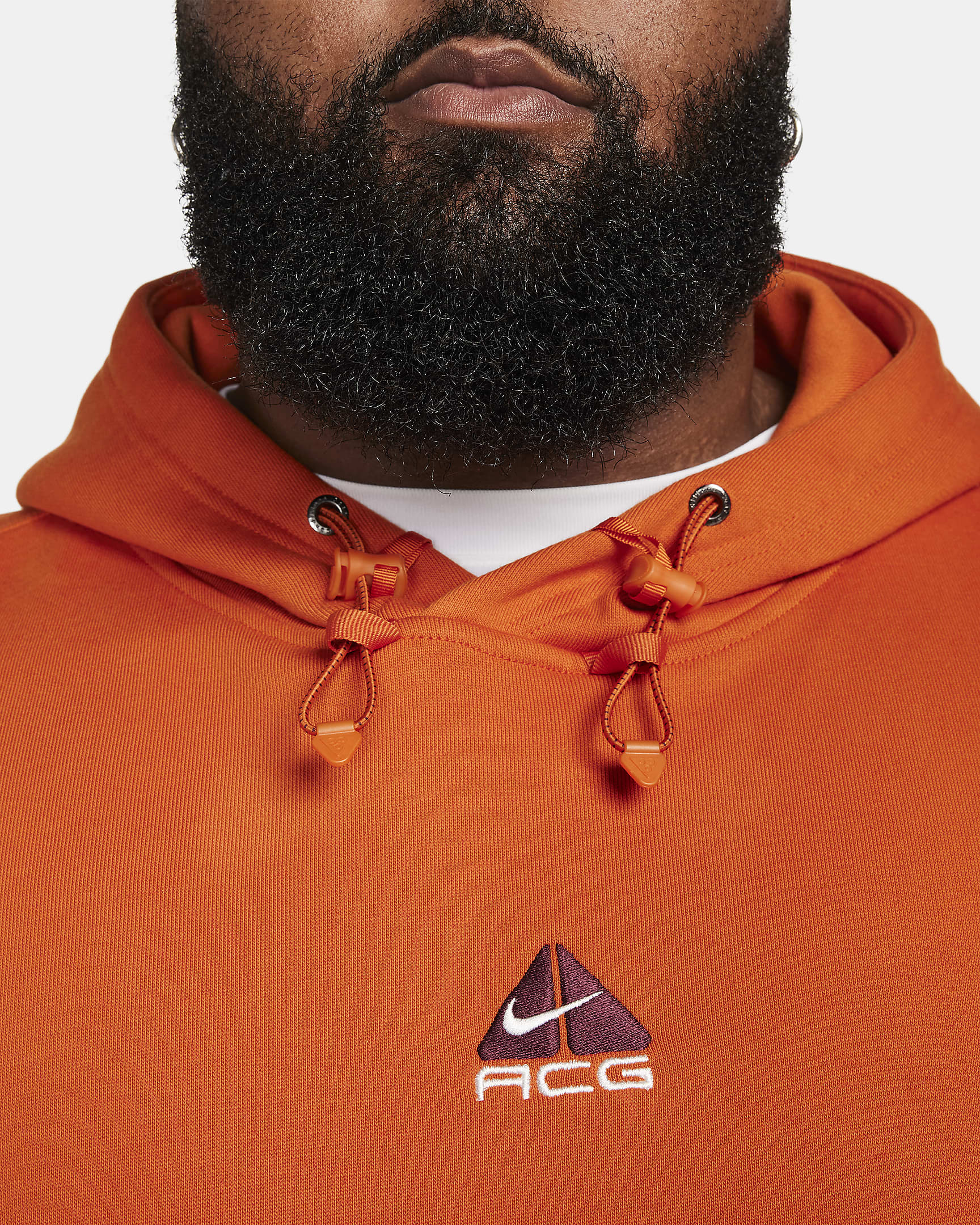 Nike ACG Therma-FIT Fleece Pullover Hoodie - Campfire Orange/Summit White