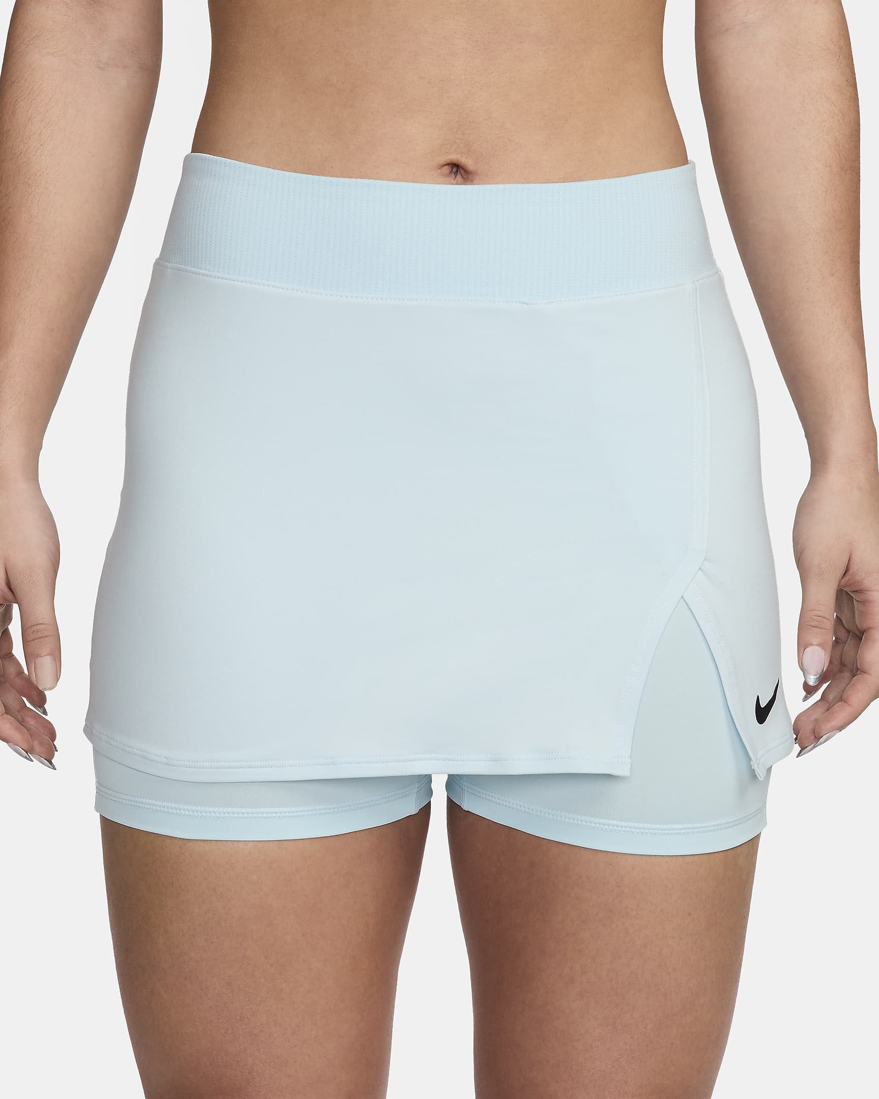 NikeCourt Dri-FIT Victory Women's Tennis Skirt - Glacier Blue/Black