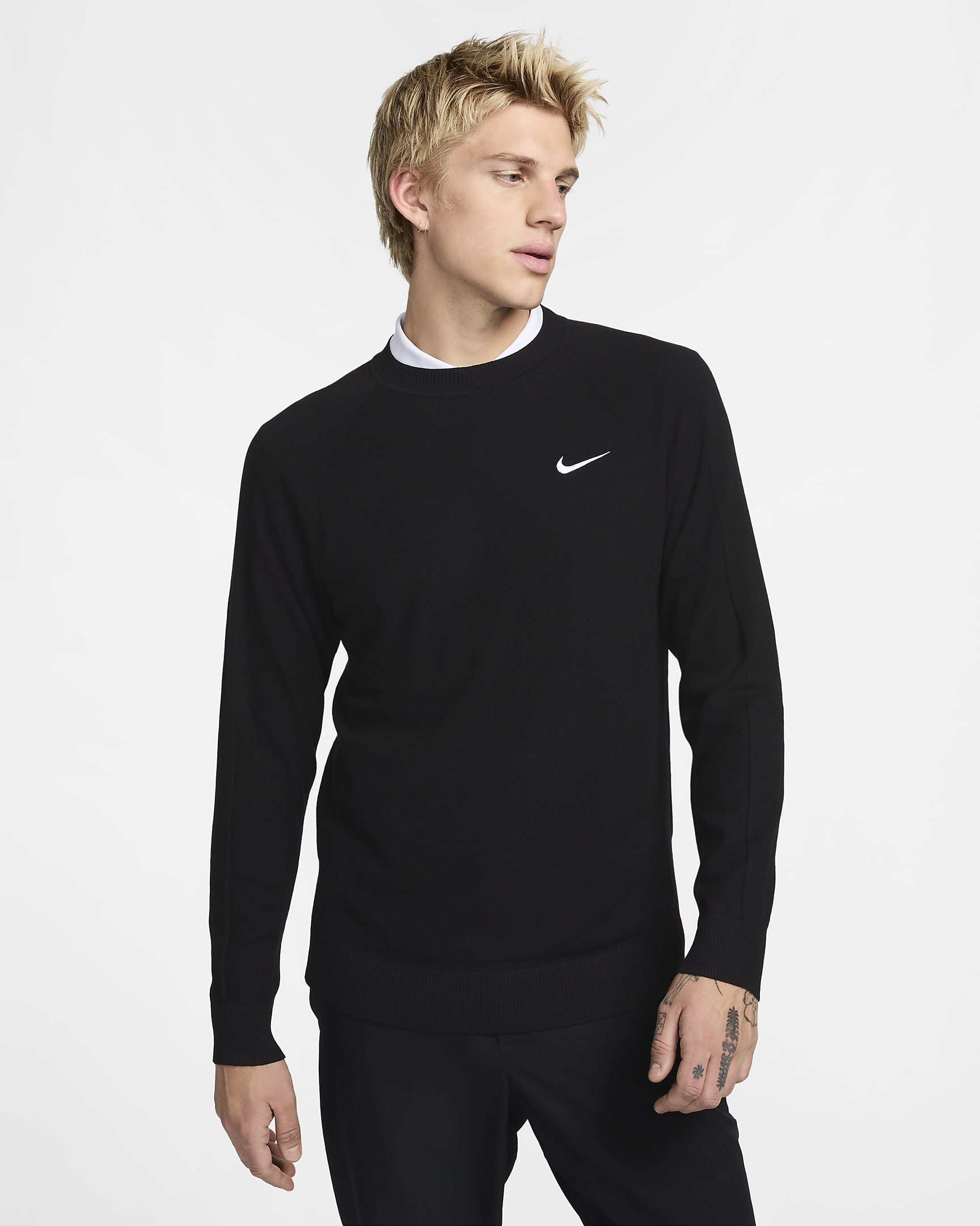 Męski sweter do golfa  Nike Tour - Czerń/Biel