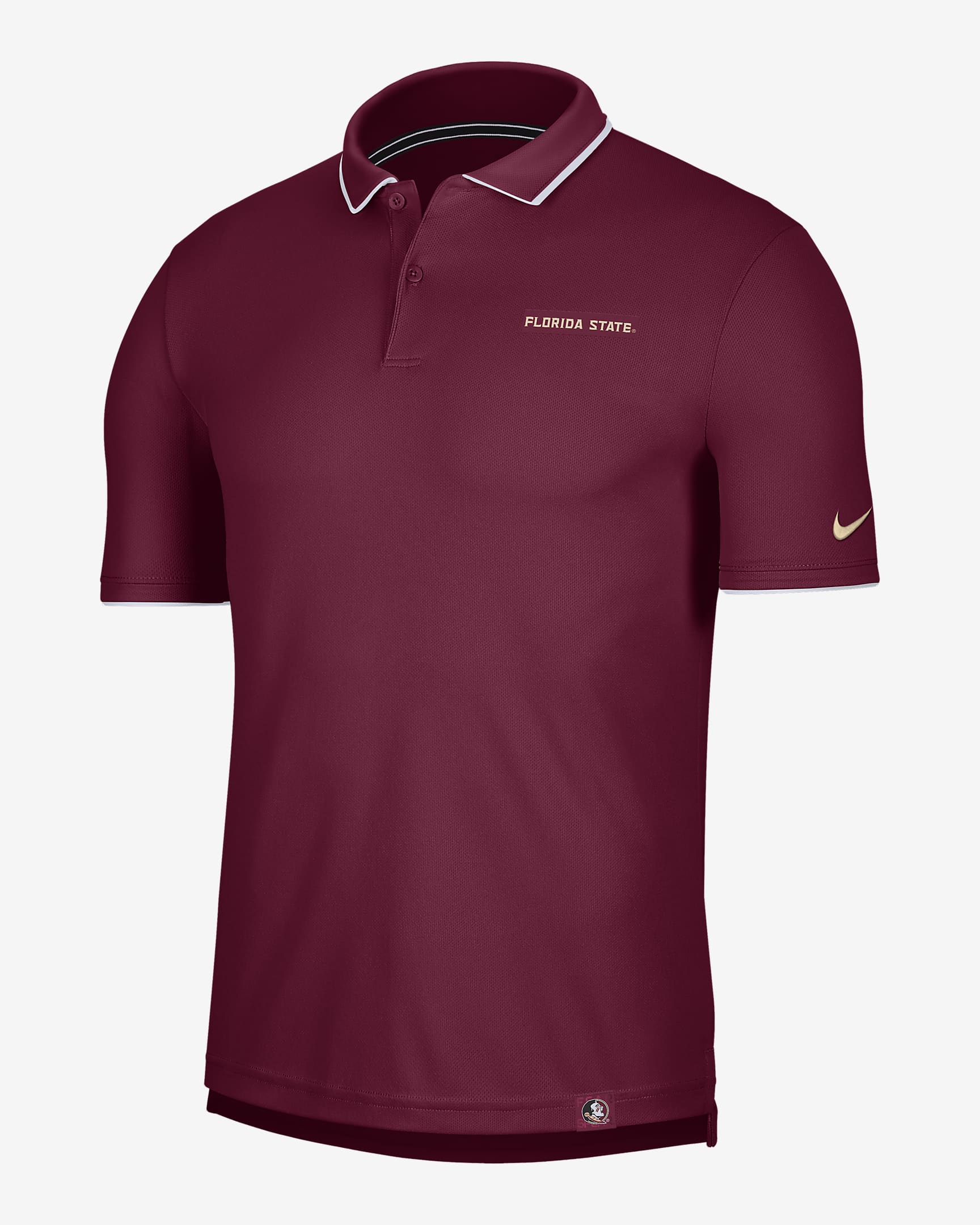 Nike College Dri-FIT (Florida State) Men's UV Polo - Team Maroon/White