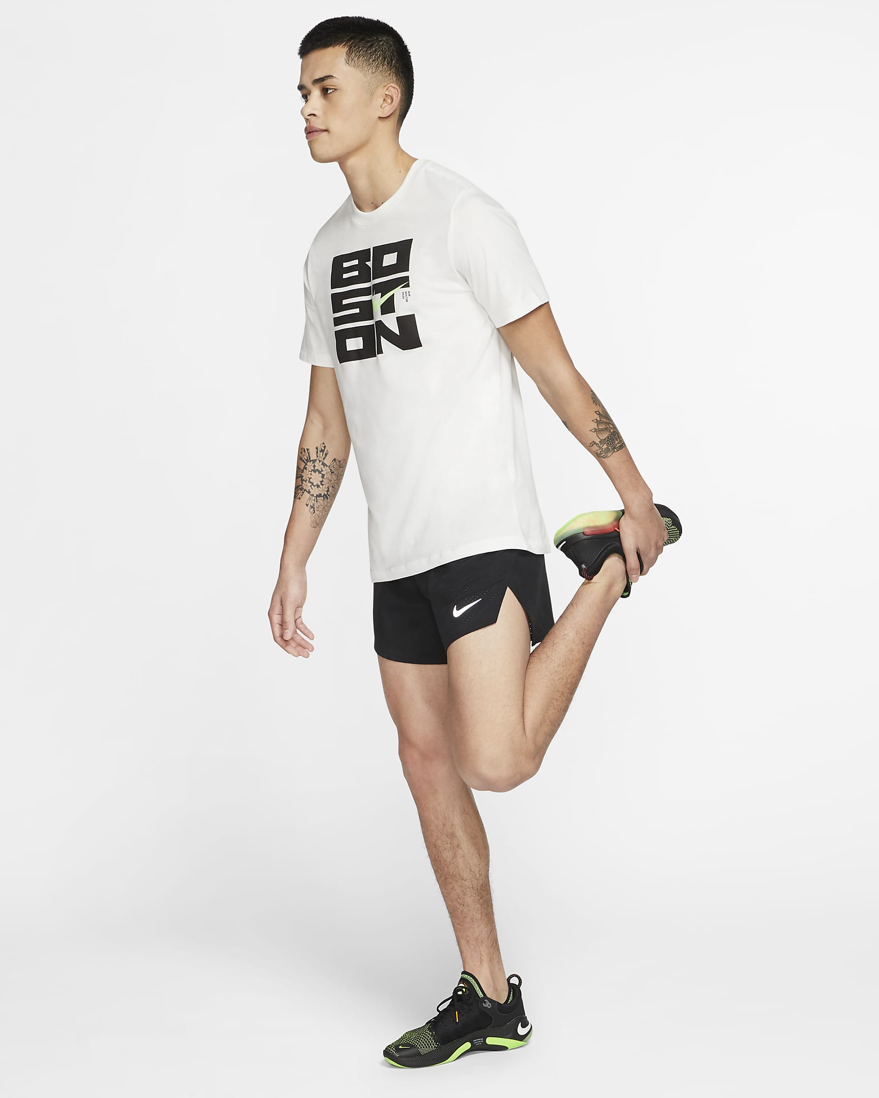 Nike Fast Gevoerde racingshorts voor heren (10 cm) - Zwart