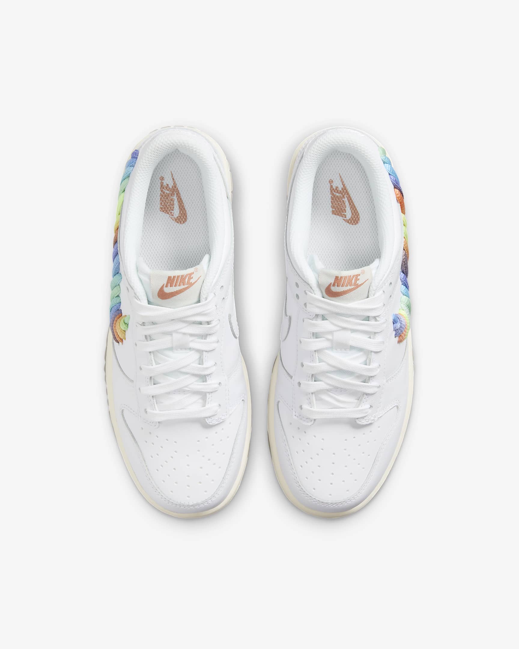 Nike Dunk Low SE Older Kids' Shoes - White/Terra Blush/Light Silver/Multi-Colour