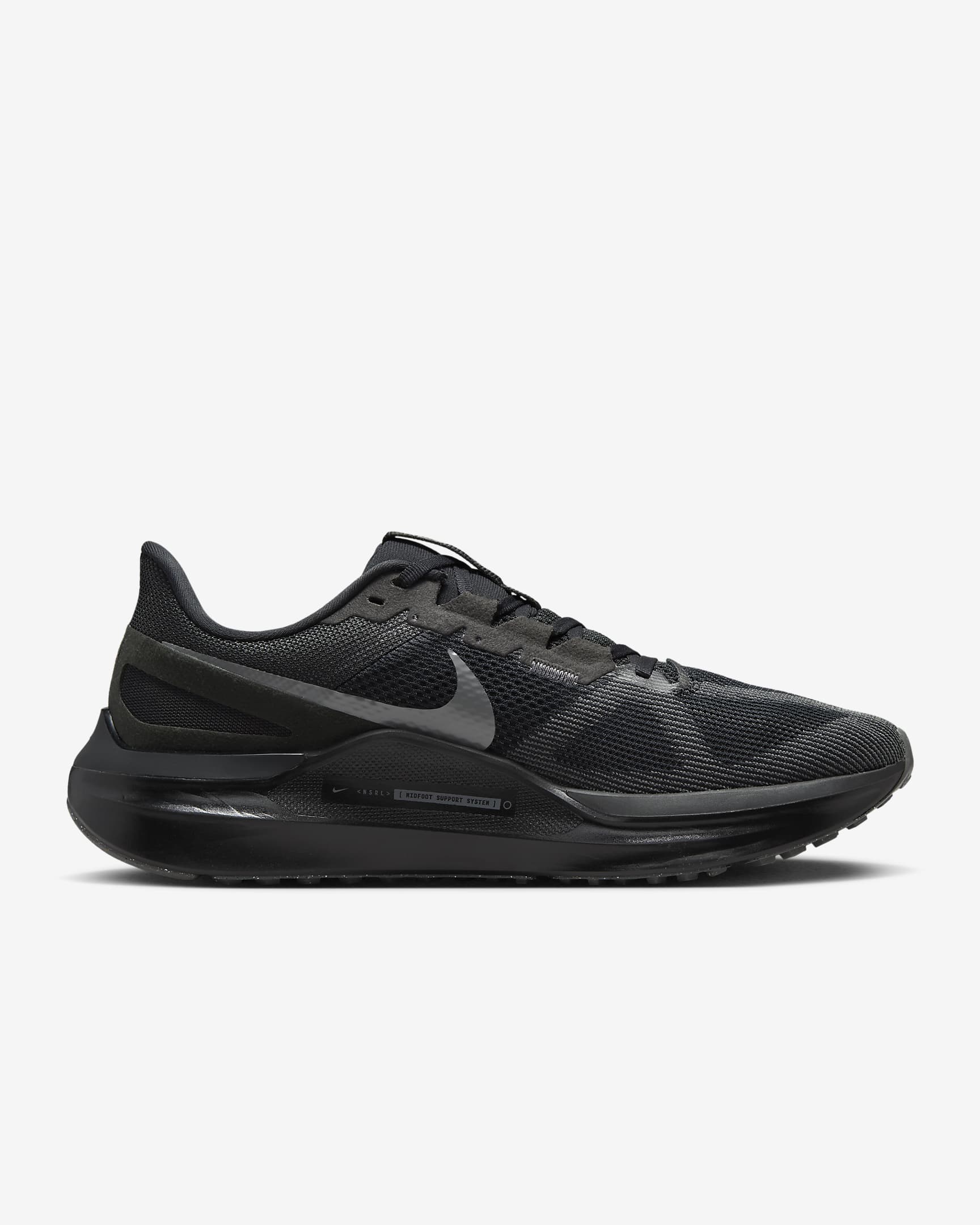 Tenis de correr en pavimento para hombre Nike Structure 25 - Negro/Negro/Gris hierro