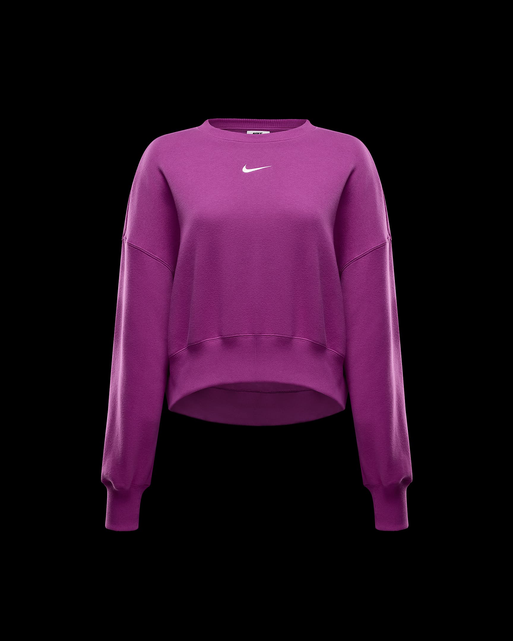 Nike Sportswear Phoenix Fleece Women's Over-Oversized Crew-Neck Sweatshirt - Hot Fuchsia/Sail