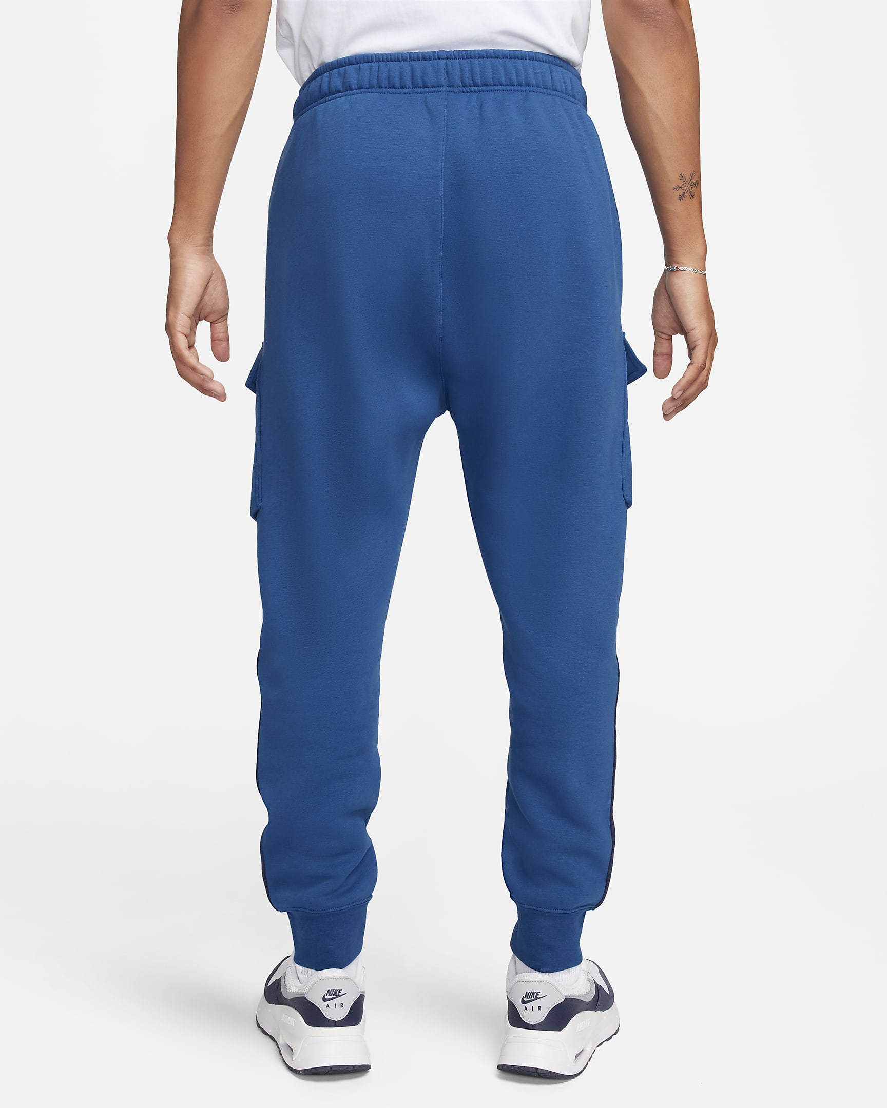 Nike Air Men's Fleece Cargo Trousers - Court Blue/Obsidian