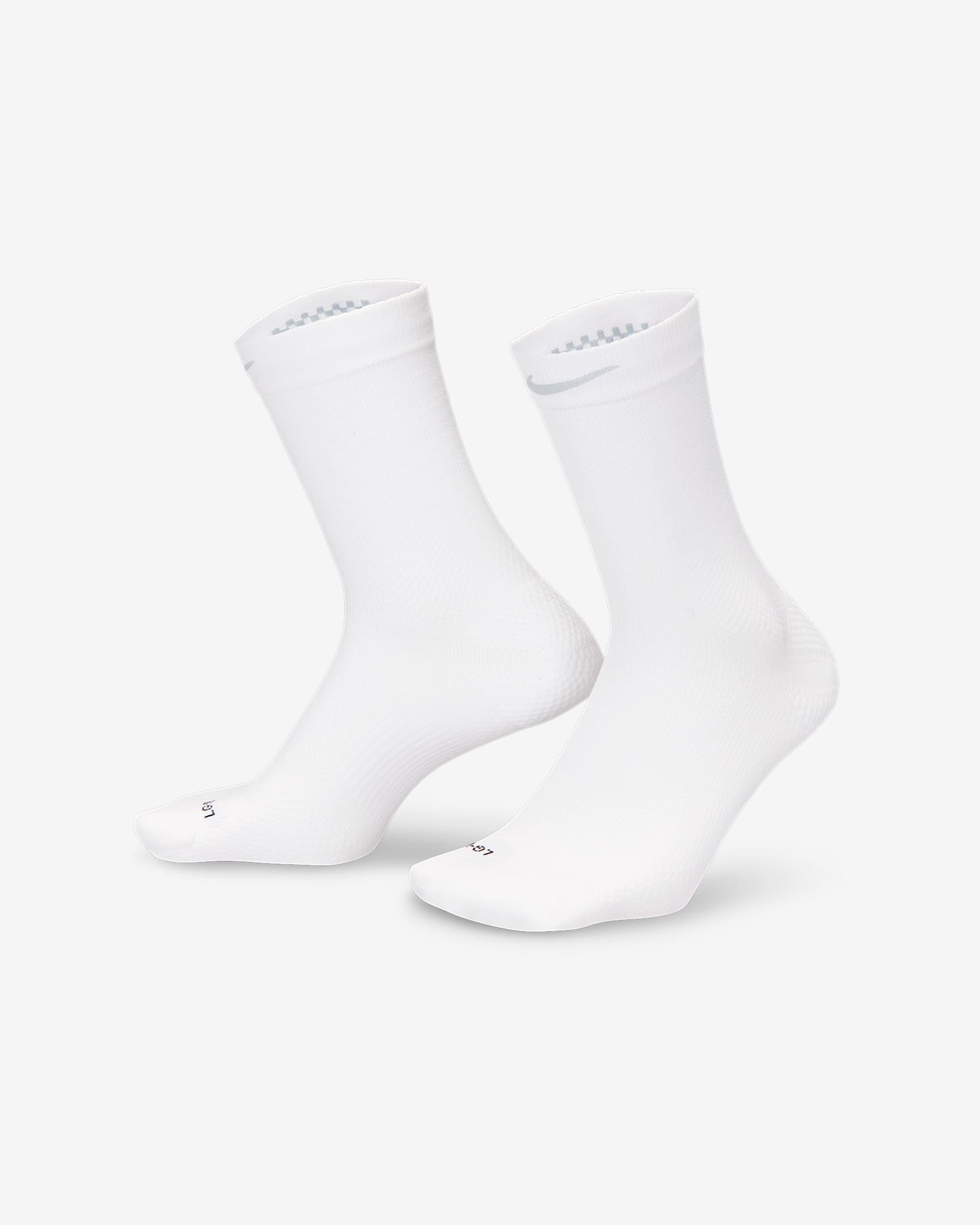 Nike Running Lightweight Crew Socks (1 Pair) - White/Black/Pure Platinum