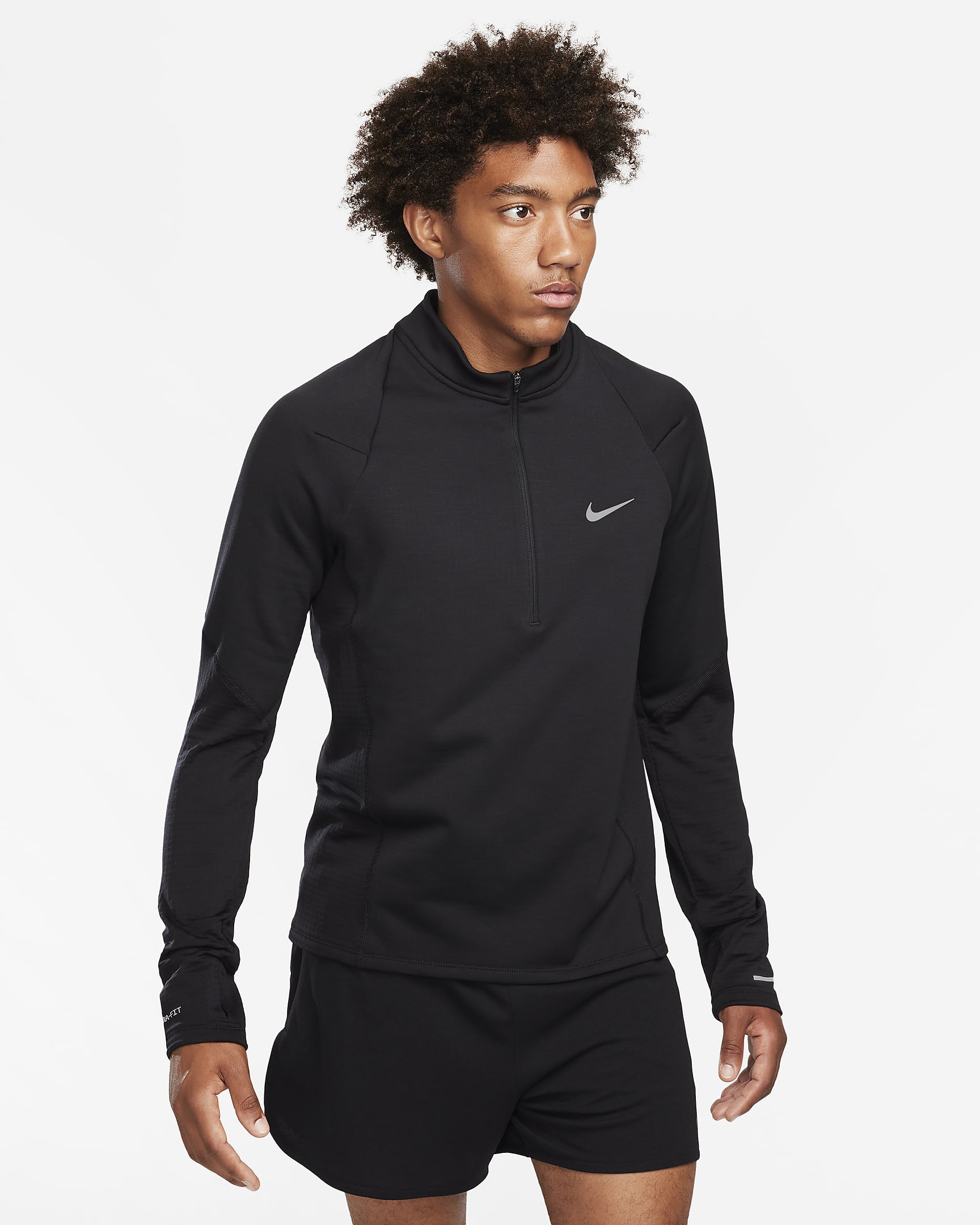 Nike Element Repel Men's Therma-FIT 1/2-Zip Running Top - Black