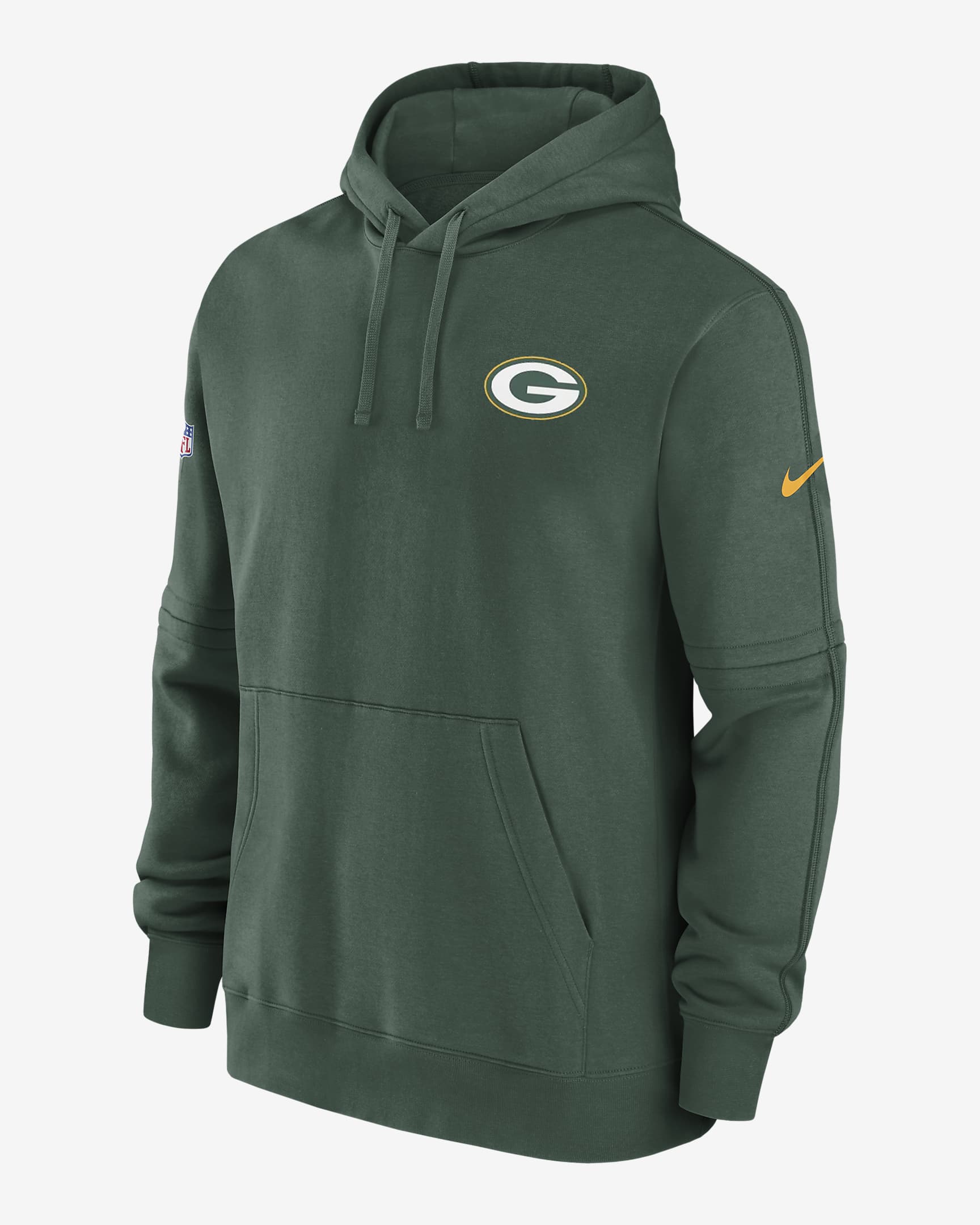 Huvtröja Nike NFL Green Bay Packers Sideline Club för män - Fir