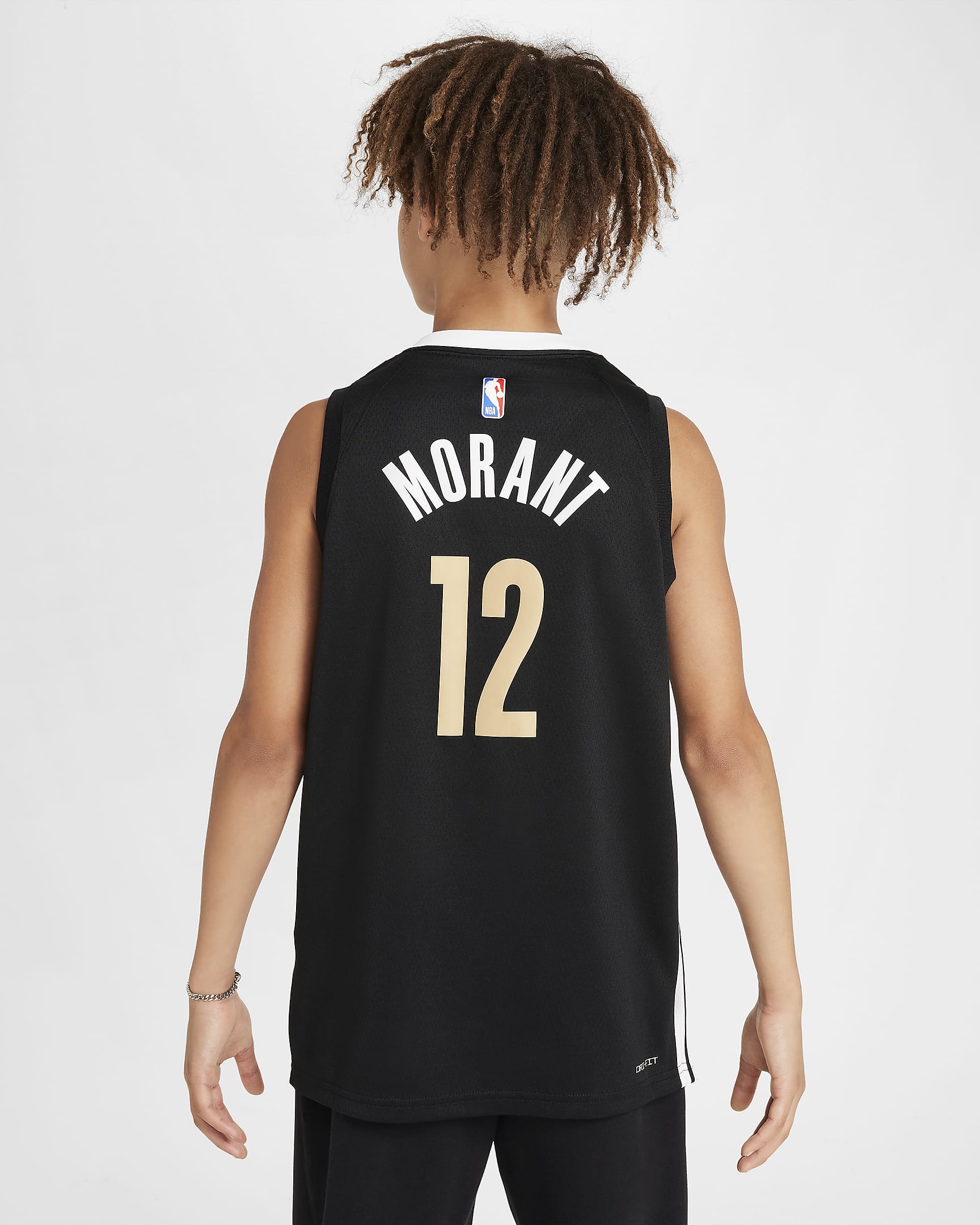 Ja Morant Memphis Grizzlies 2023/24 City Edition Older Kids' Nike Dri-FIT NBA Swingman Jersey - Black