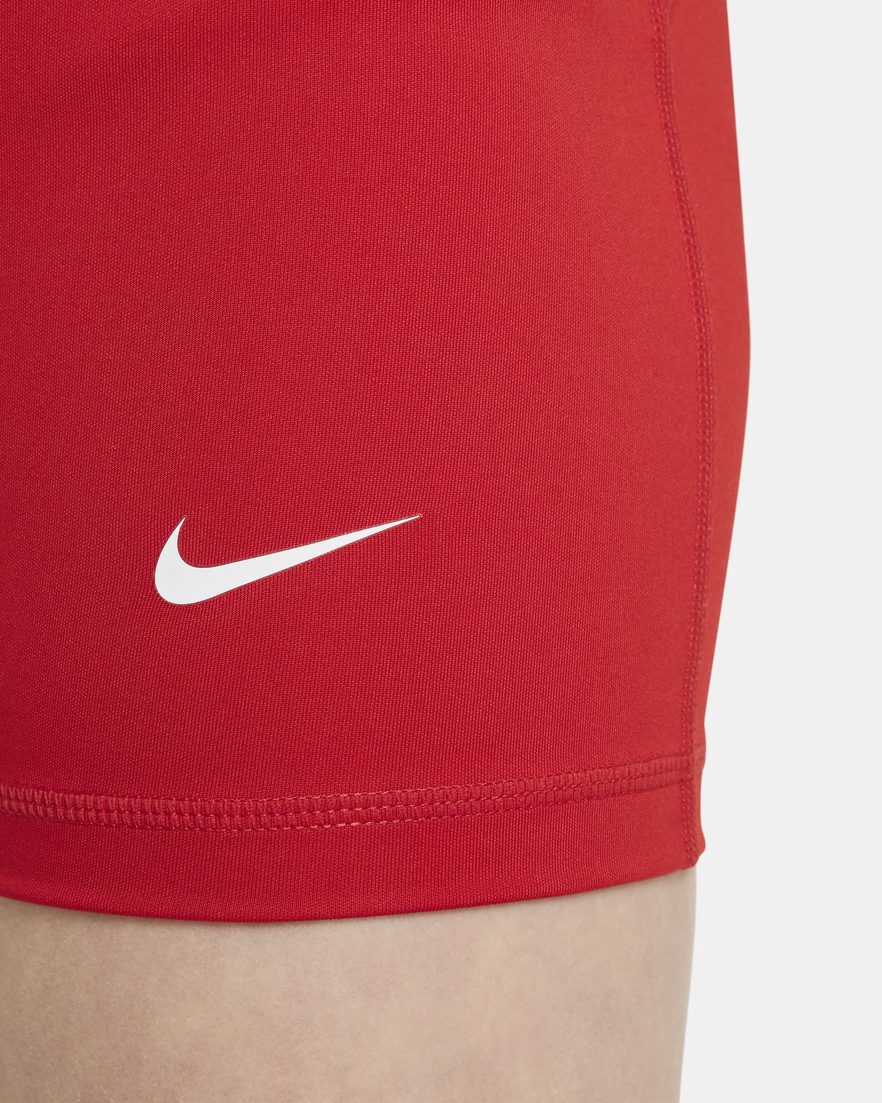 Shorts para niña talla grande Nike Pro - Rojo universitario/Blanco