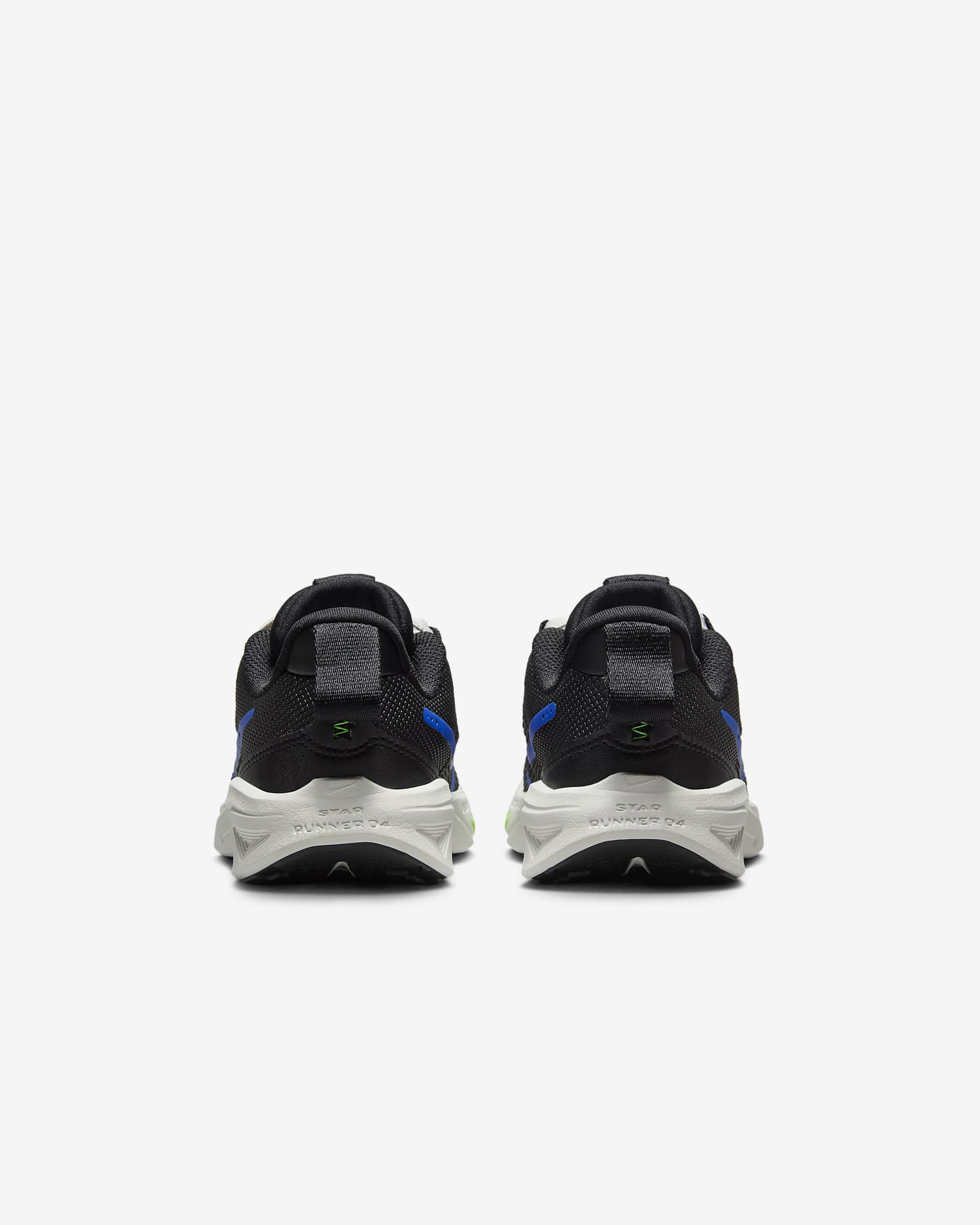 Nike Star Runner 4 Younger Kids' Shoes - Black/Summit White/Green Strike/Racer Blue