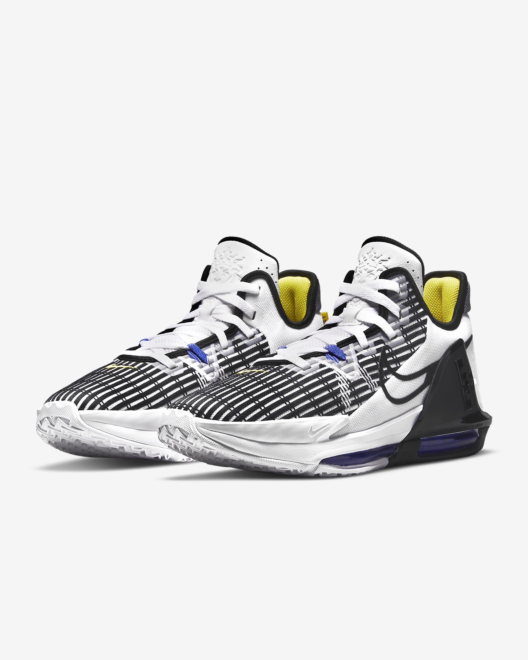 LeBron Witness 6 EP Basketball Shoes - White/Persian Violet/Yellow Strike/Black