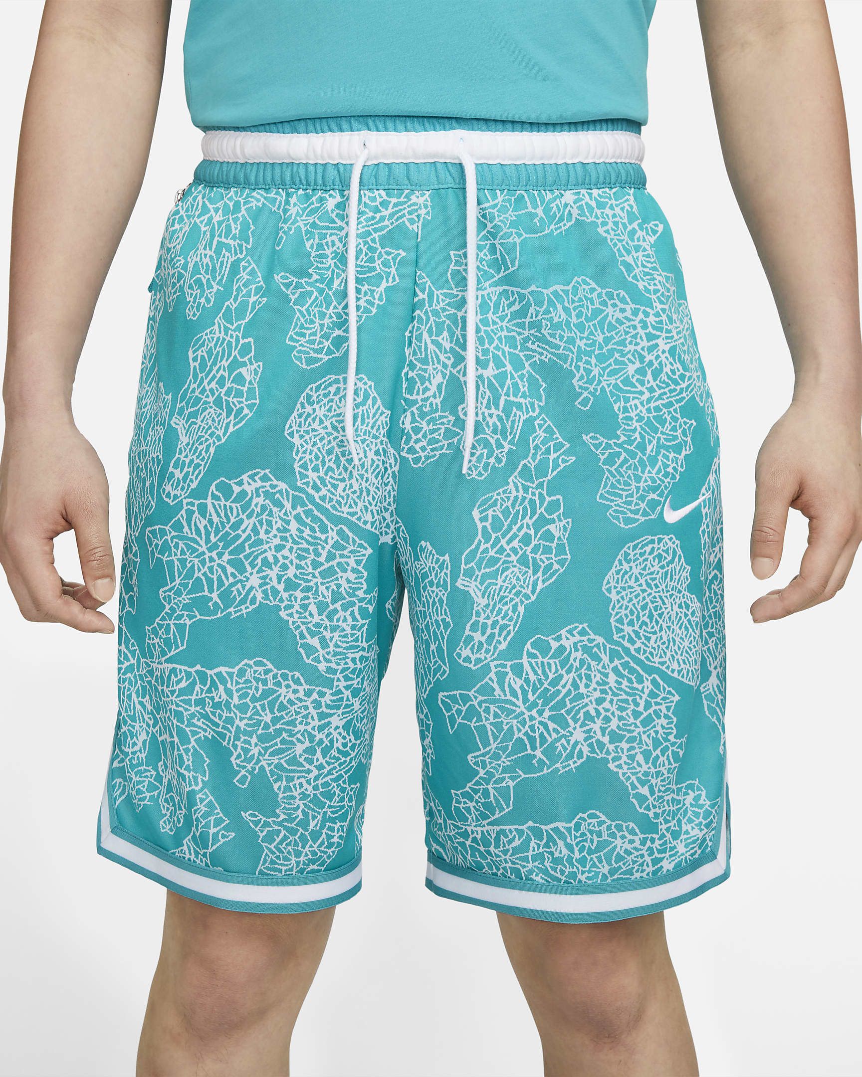 Nike Dri-FIT DNA Men's 25cm (approx.) Basketball Shorts - Teal Nebula/White