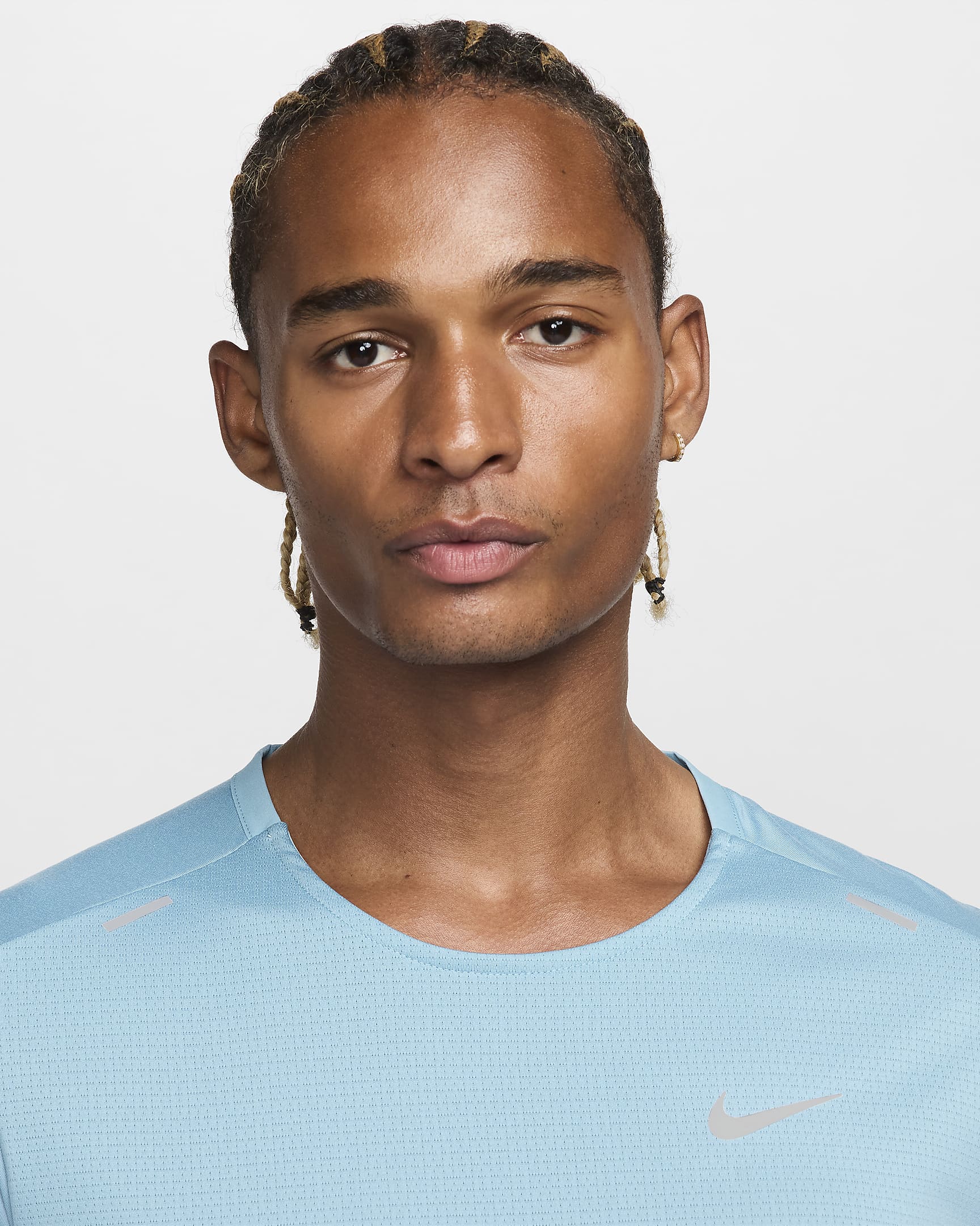 Nike Rise 365 Dri-FIT rövid ujjú férfi futófelső - Denim Turquoise