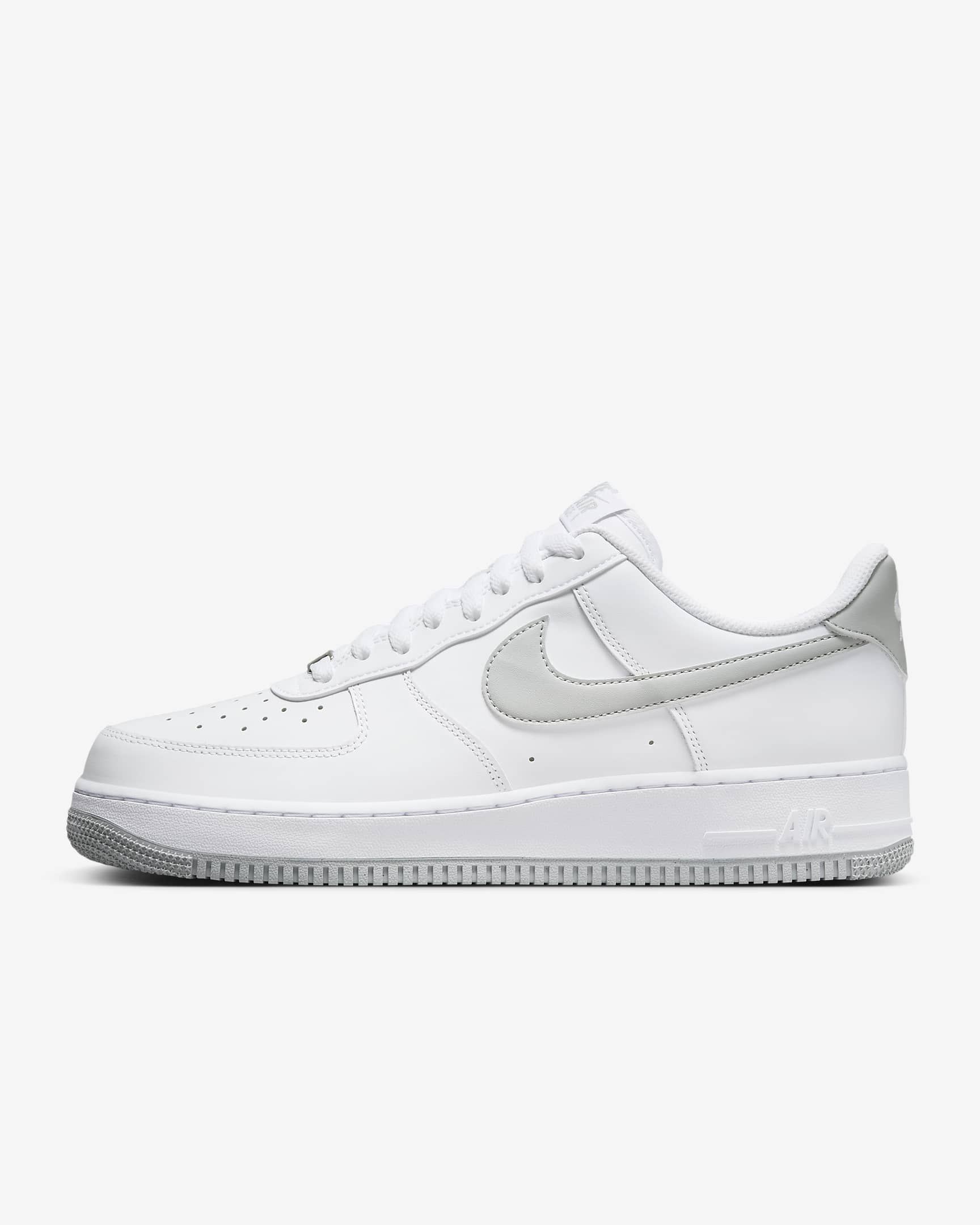 Nike Air Force 1 '07 Men's Shoes - White/White/Light Smoke Grey