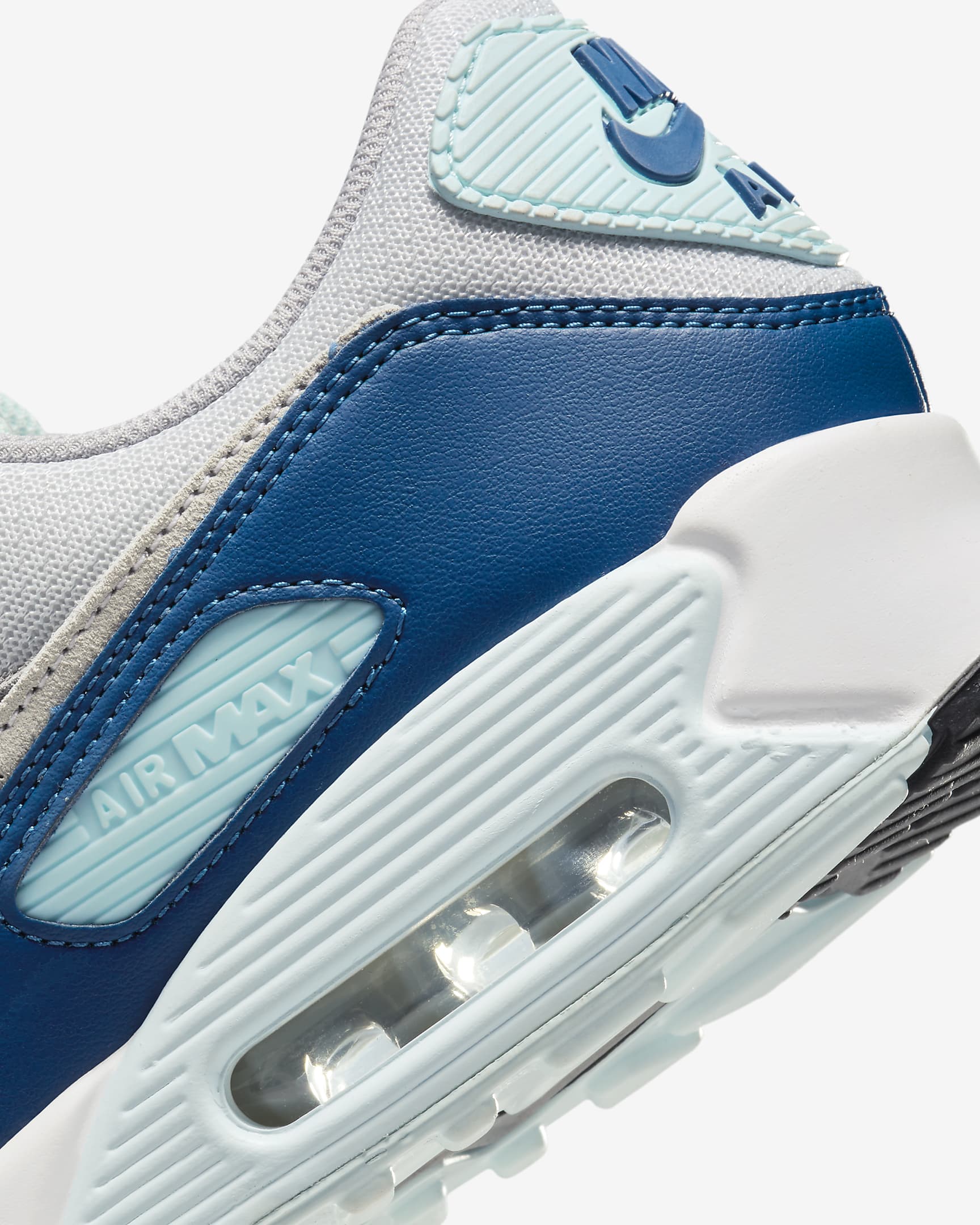 Calzado para hombre Nike Air Max 90 - Platino puro/Azul glacial/Azul cancha/Blanco