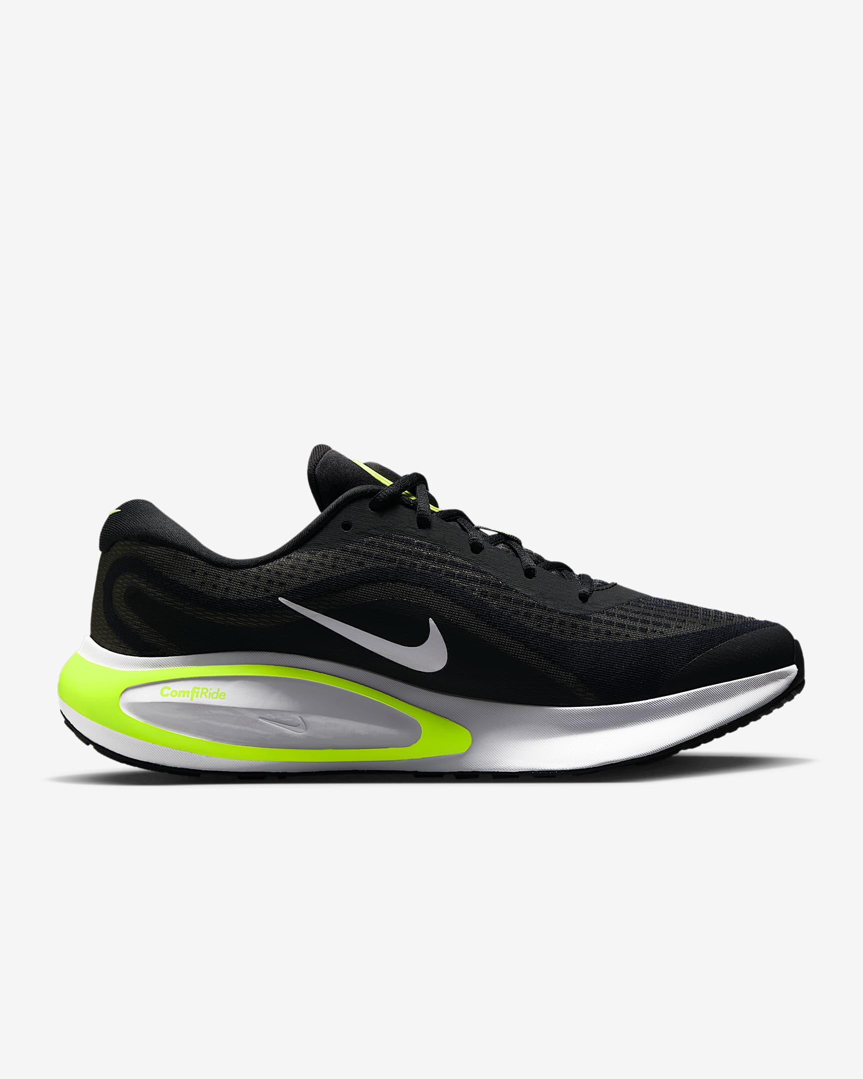 Chaussures de running sur route Nike Journey Run pour homme - Noir/Wolf Grey/Volt/Blanc