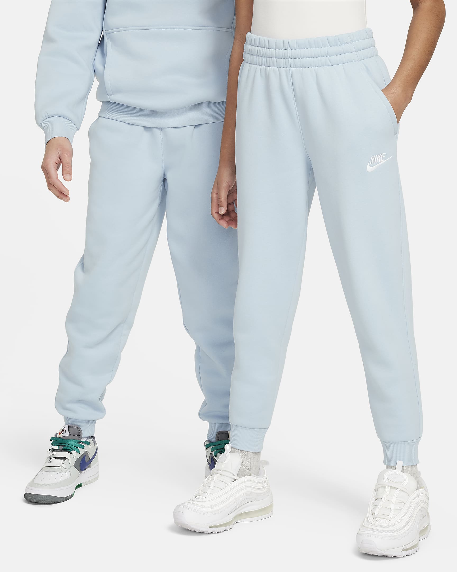 Nike Sportswear Club Fleece joggingbroek voor kids - Light Armory Blue/Wit