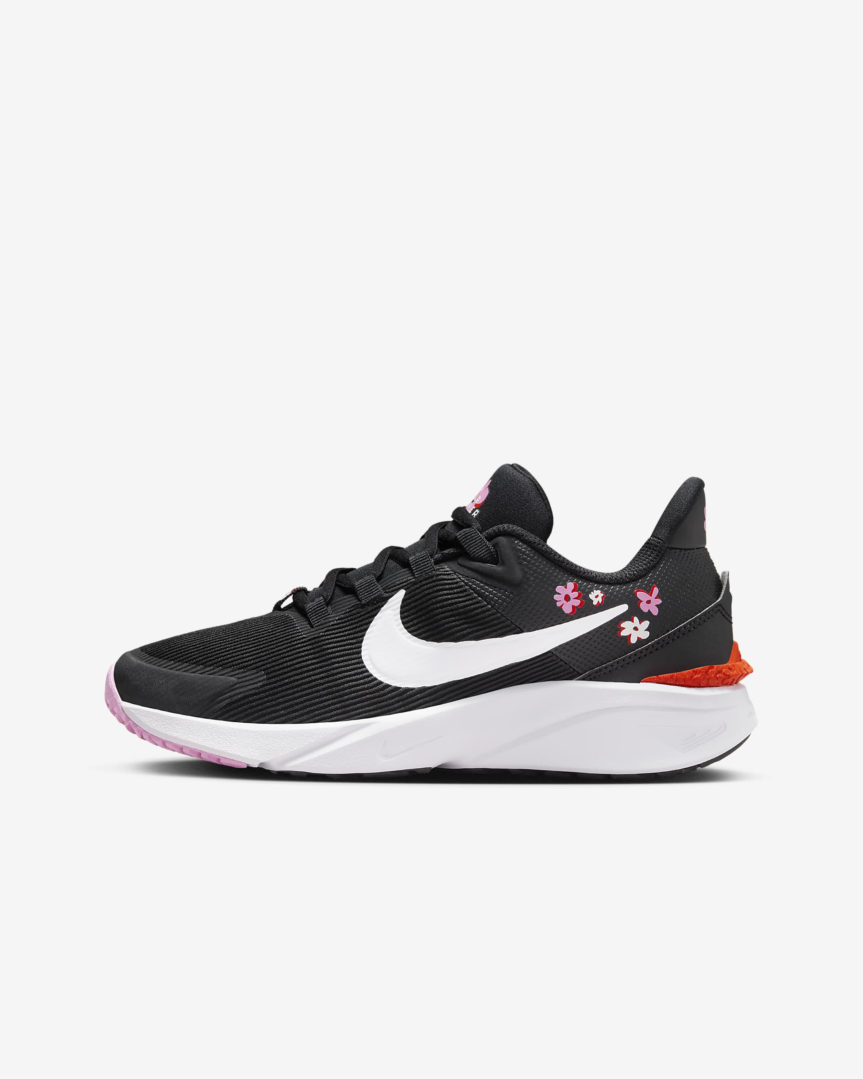 Nike Star Runner 4 NN SE 大童路跑鞋 - 黑色/Pink Rise/Picante Red/白色