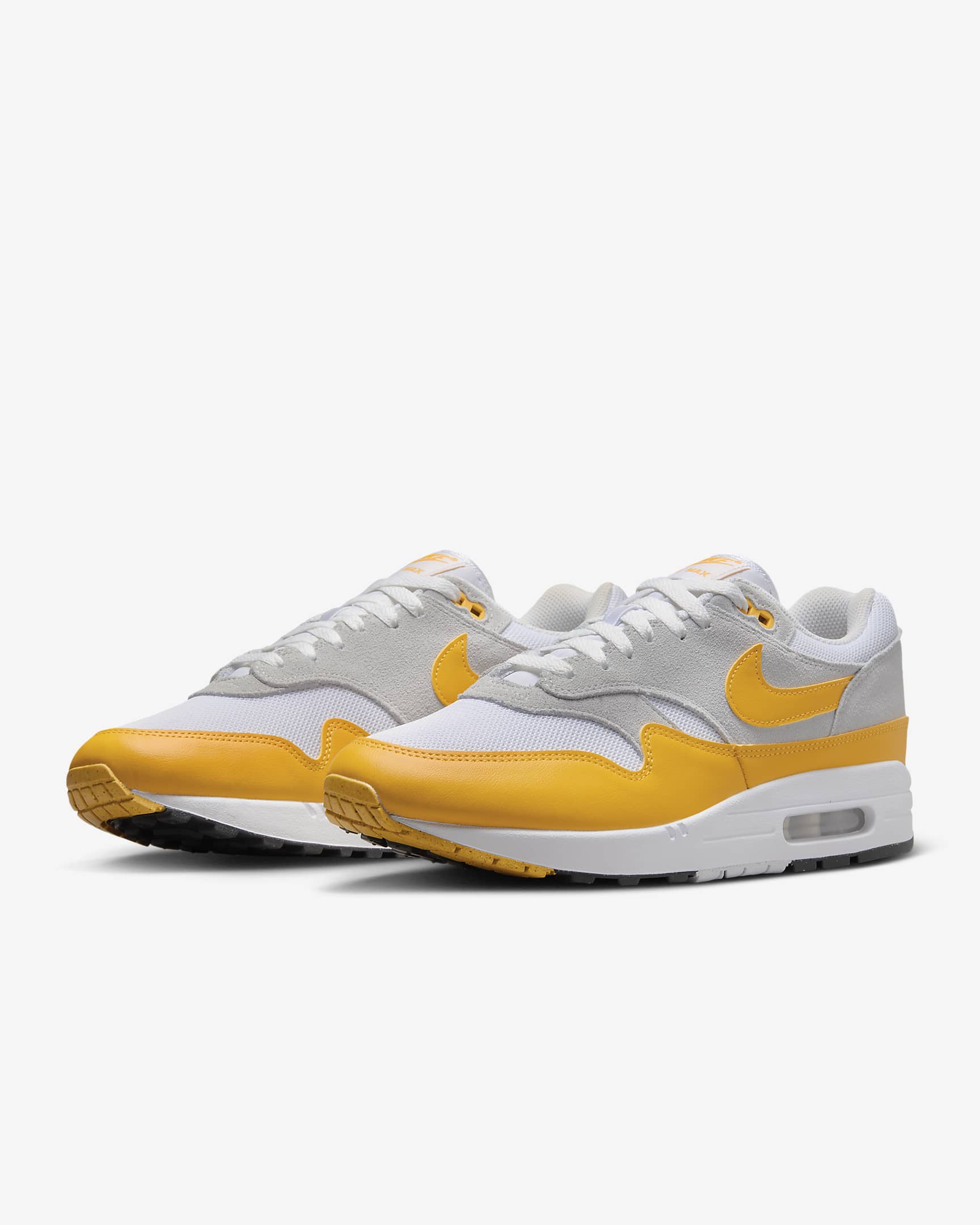 Chaussures Nike Air Max 1 Essential pour homme - Blanc/Pure Platinum/Noir/University Gold