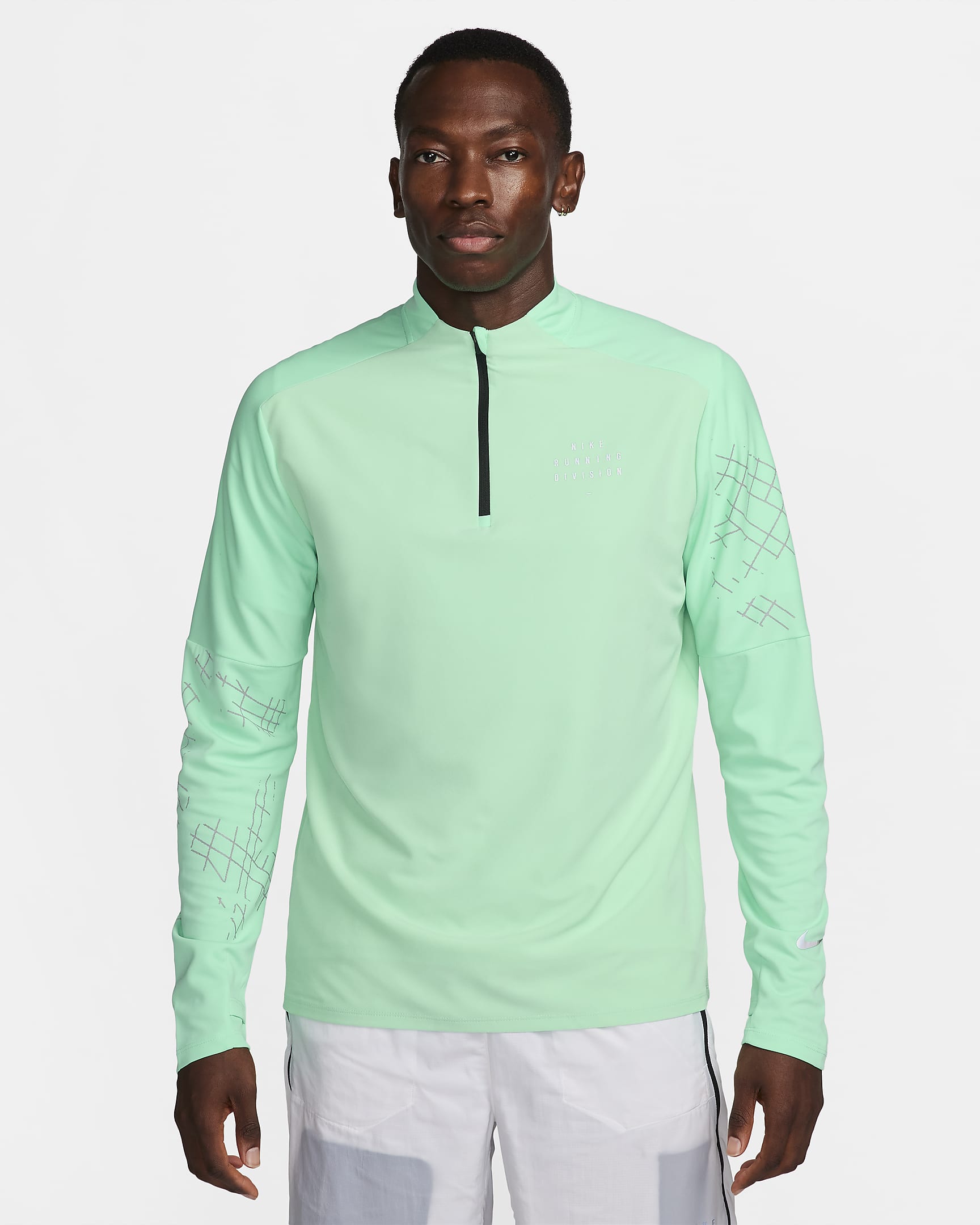 Nike Dri-FIT Run Division Men's 1/2-Zip Flash Running Top - Green Glow