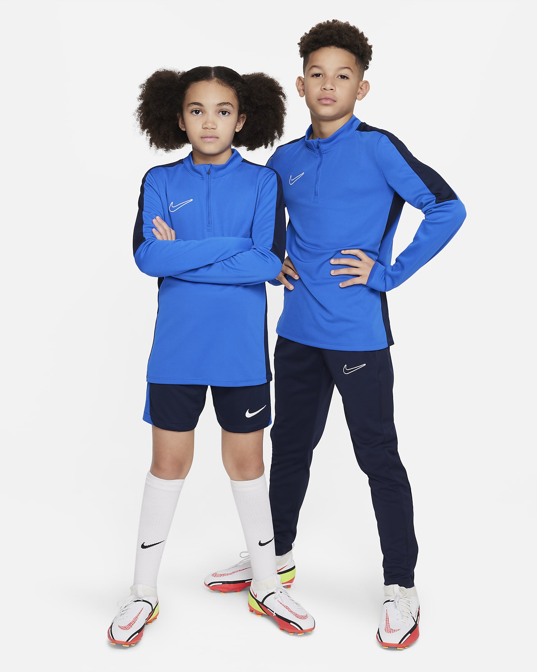 Nike Dri-FIT Academy23 Genç Çocuk Futbol Antrenman Üstü - Royal Blue/Obsidian/Beyaz