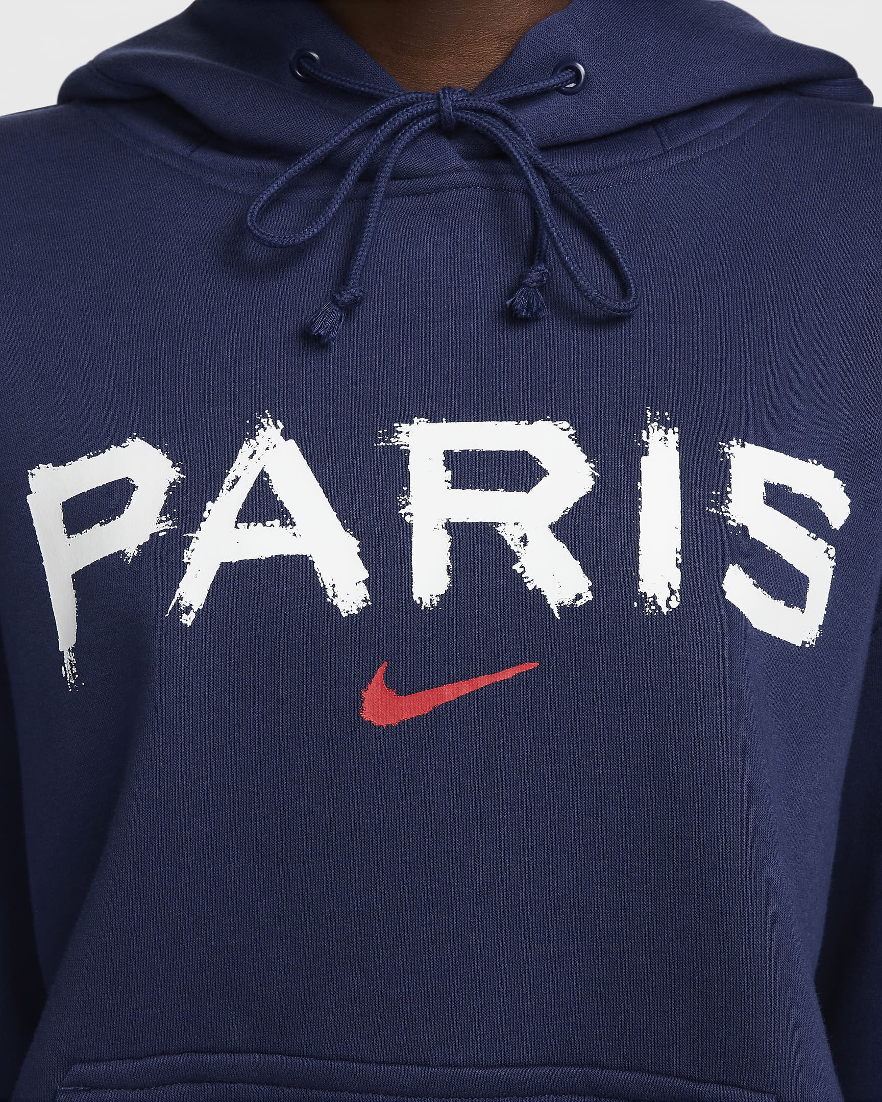 Paris Saint-Germain Phoenix Fleece Women's Nike Soccer Oversized Pullover Hoodie - Midnight Navy/University Red/White