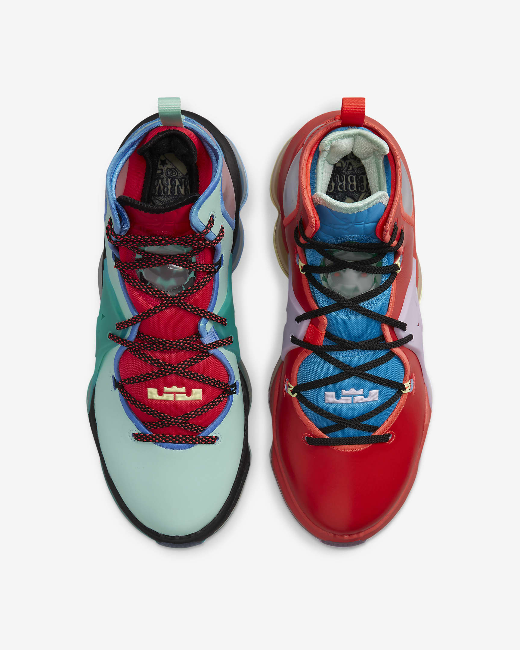 LeBron 19 Basketball Shoes - Bright Crimson/Coconut Milk/Laser Blue/Malachite