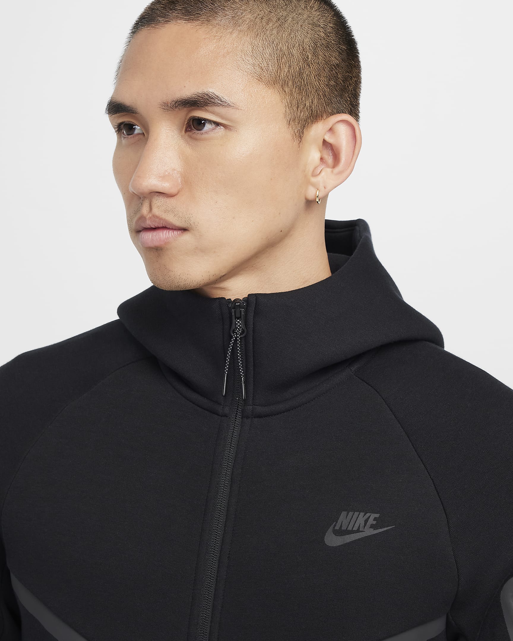 tan nike tech hoodie