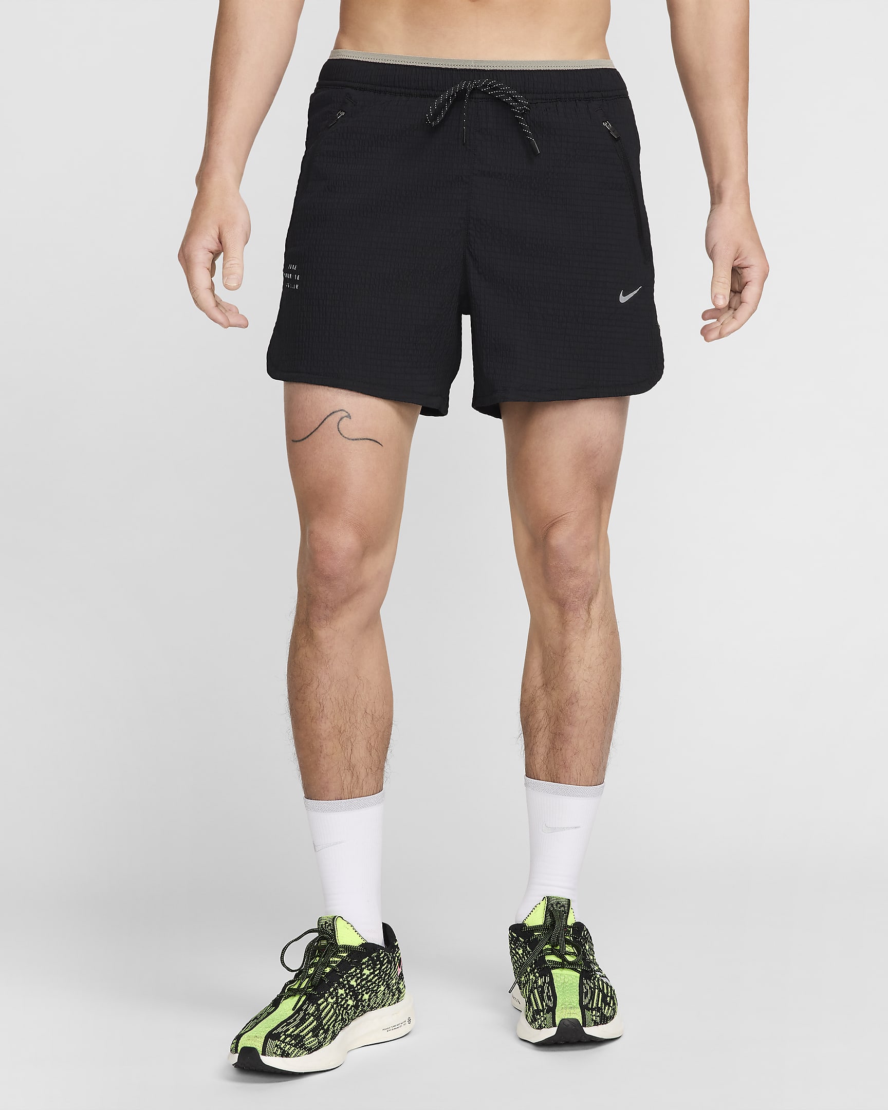 Nike Stride Running Division Men's Dri-FIT 5" Brief-Lined Running Shorts - Black/Dark Stucco