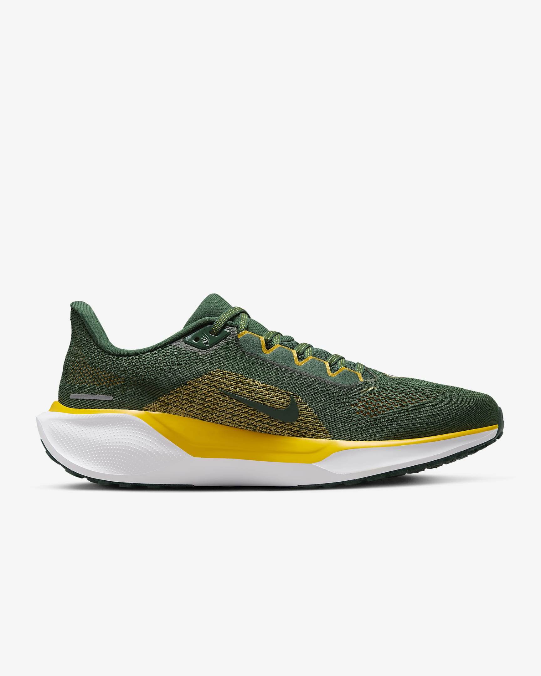 Tenis de correr en pavimento para hombre Nike Pegasus 41 NFL Green Bay Packers - Abeto/Blanco/Oro universitario/Blanco