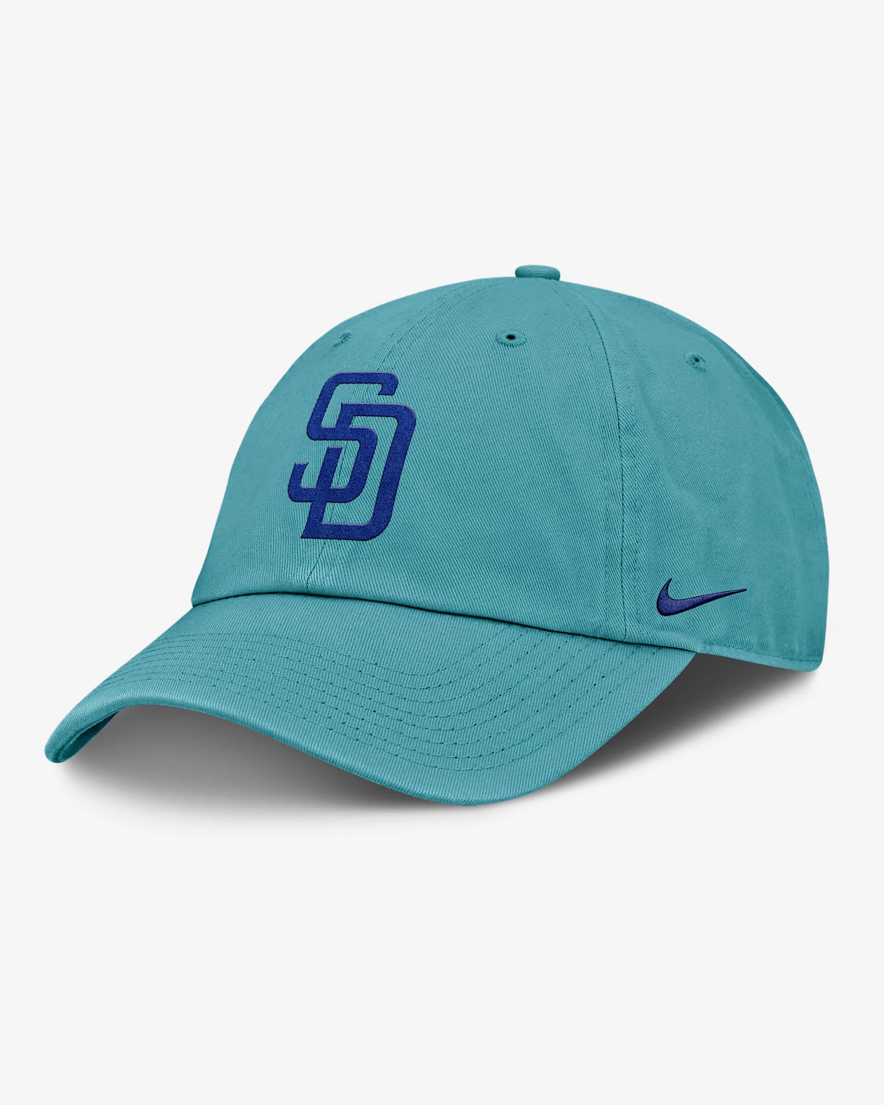 Gorra Nike de la MLB ajustable para hombre San Diego Padres Club - Turquesa