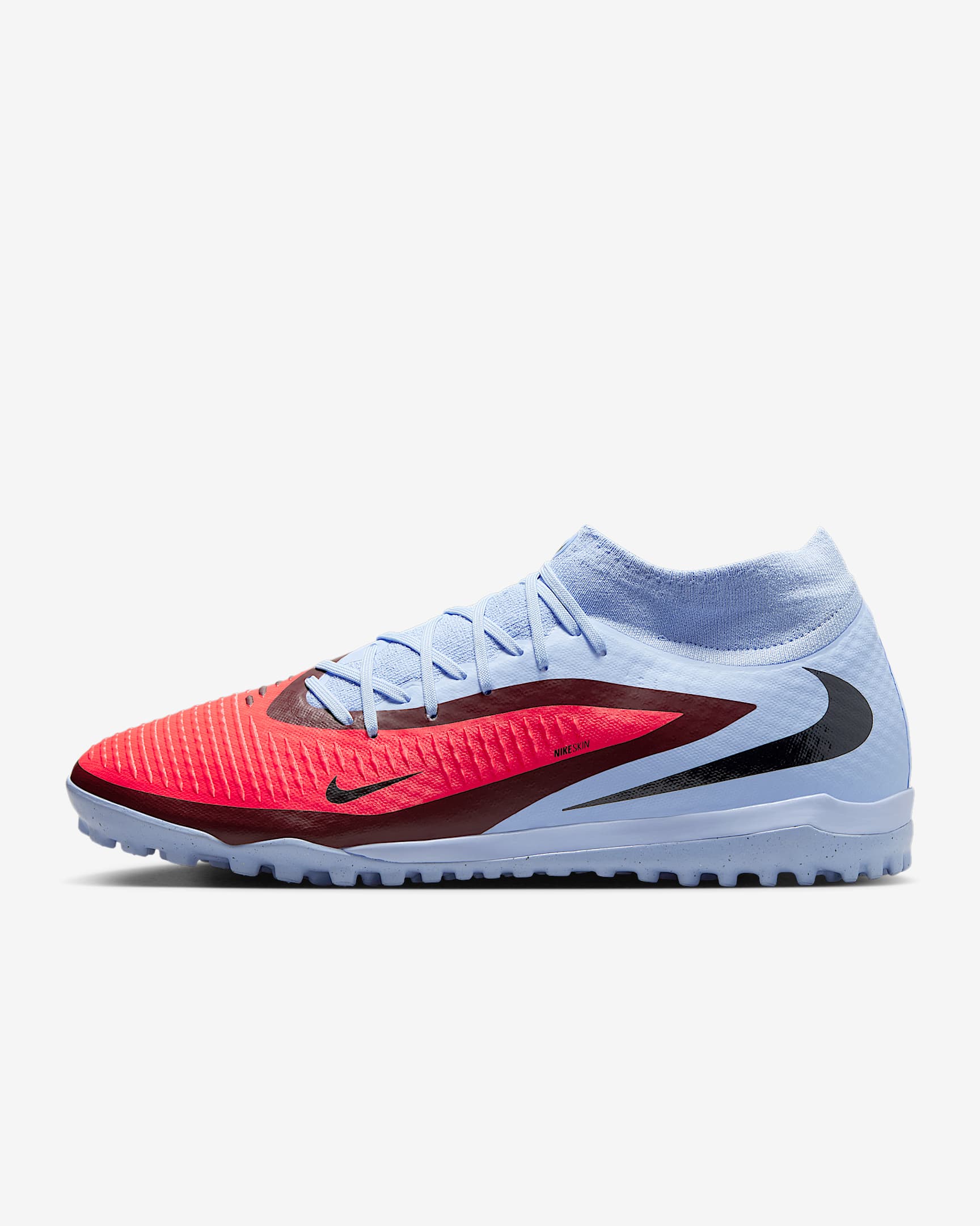 Nike Phantom 6 High Academy Turf Soccer Shoes - Royal Tint/Bright Crimson