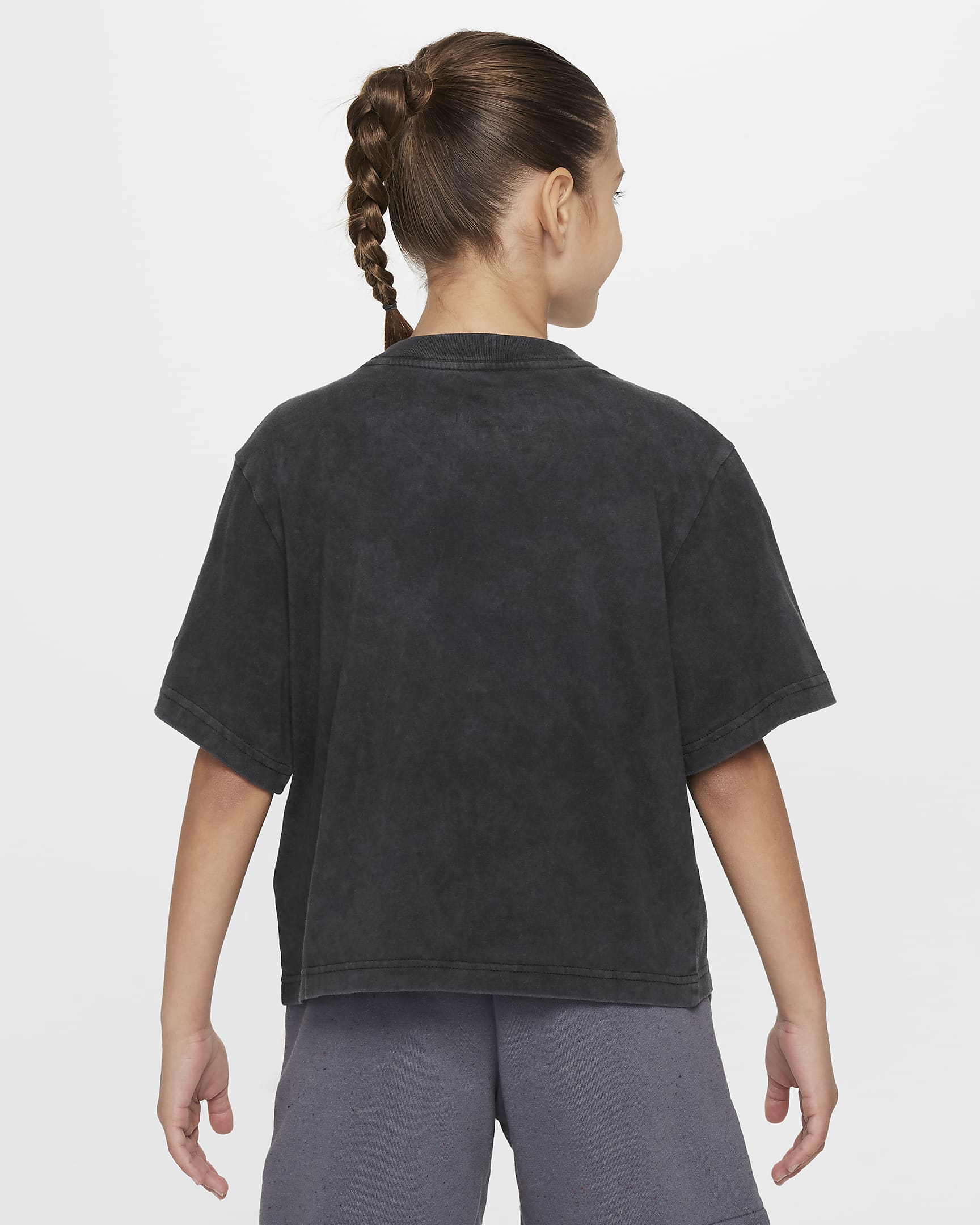 Playera para niña talla grande Nike Sportswear - Negro