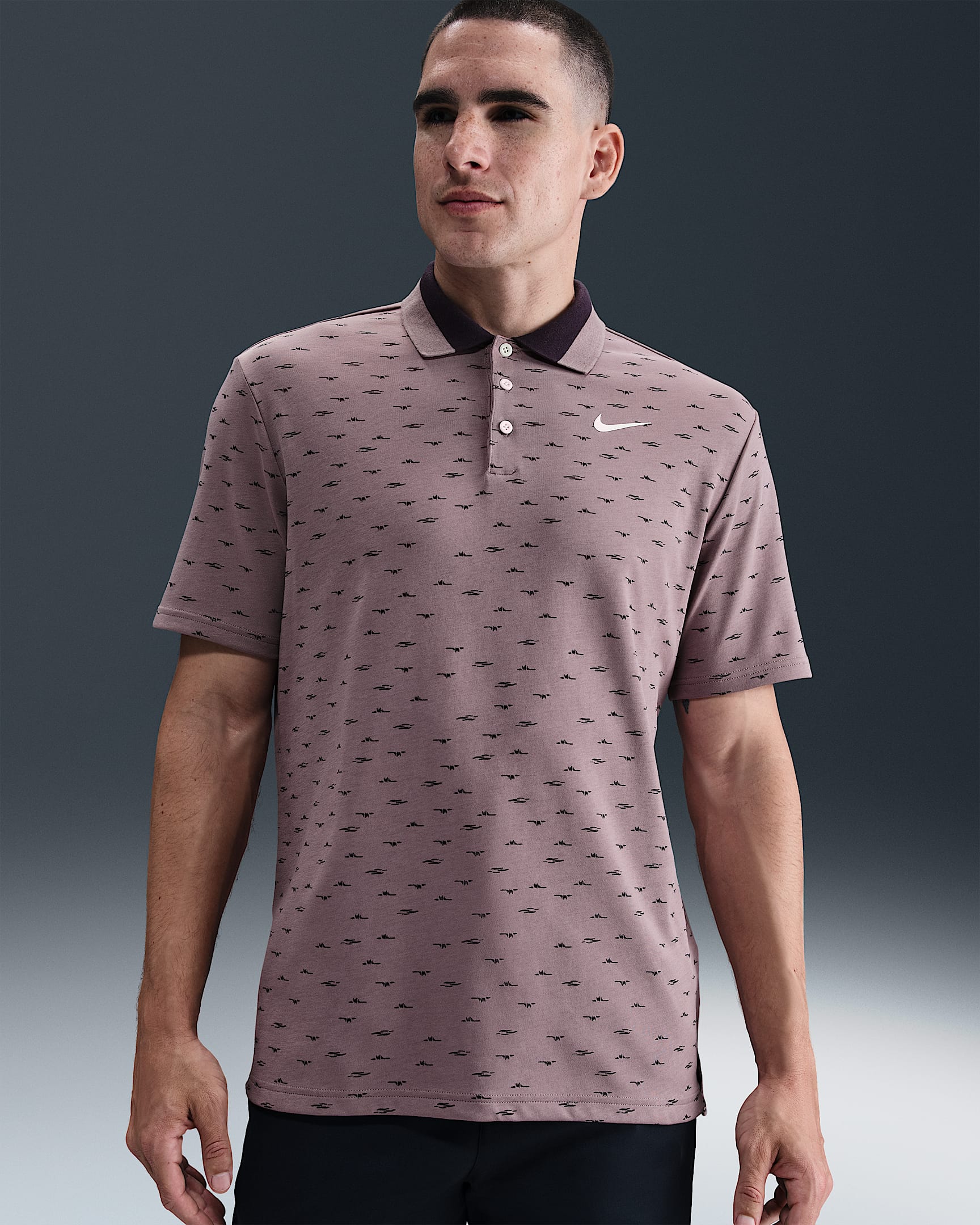 Nike Tour Men's Dri-FIT Golf Polo - Taupe Grey/Pale Ivory