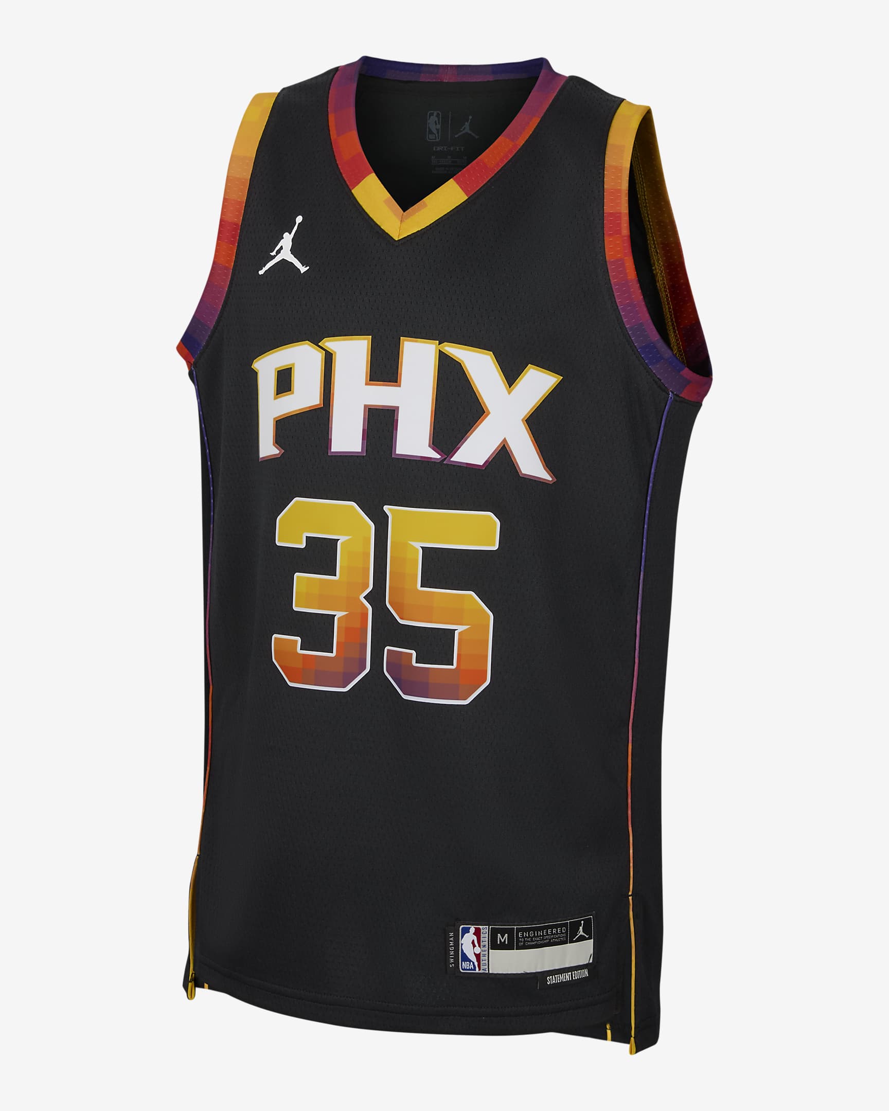 Maillot Jordan Dri-FIT NBA Swingman Kevin Durant Phoenix Suns Statement Edition pour ado - Noir