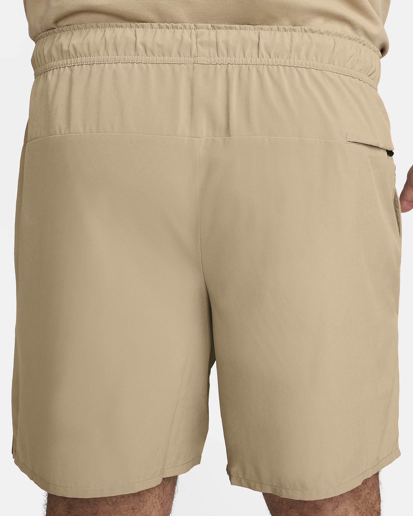 Nike Unlimited multifunctionele niet-gevoerde herenshorts met Dri-FIT (18 cm) - Khaki/Zwart/Khaki