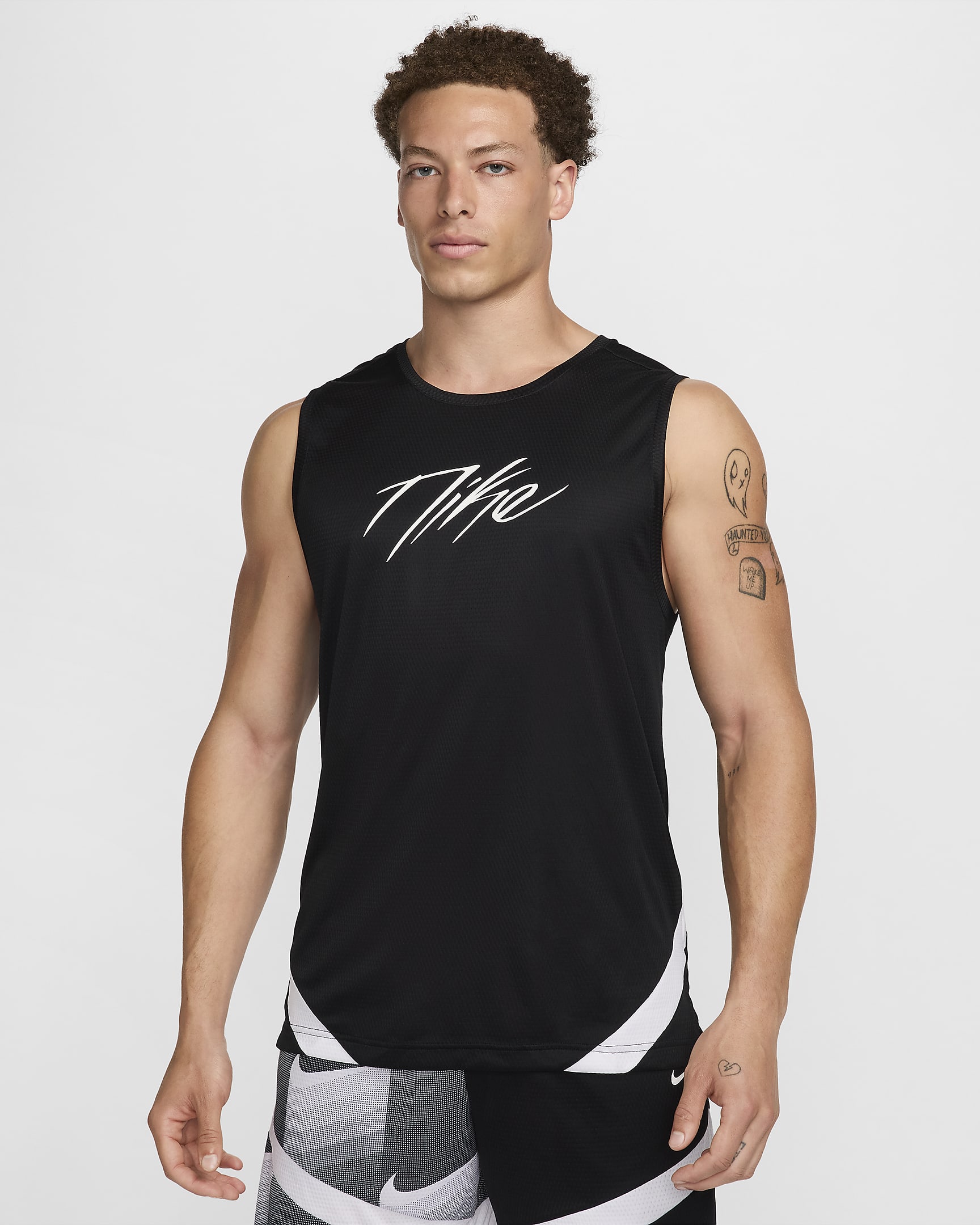 Nike Icon Dri-FIT férfi kosárlabdamez - Fekete/Fehér/Fekete/Fehér