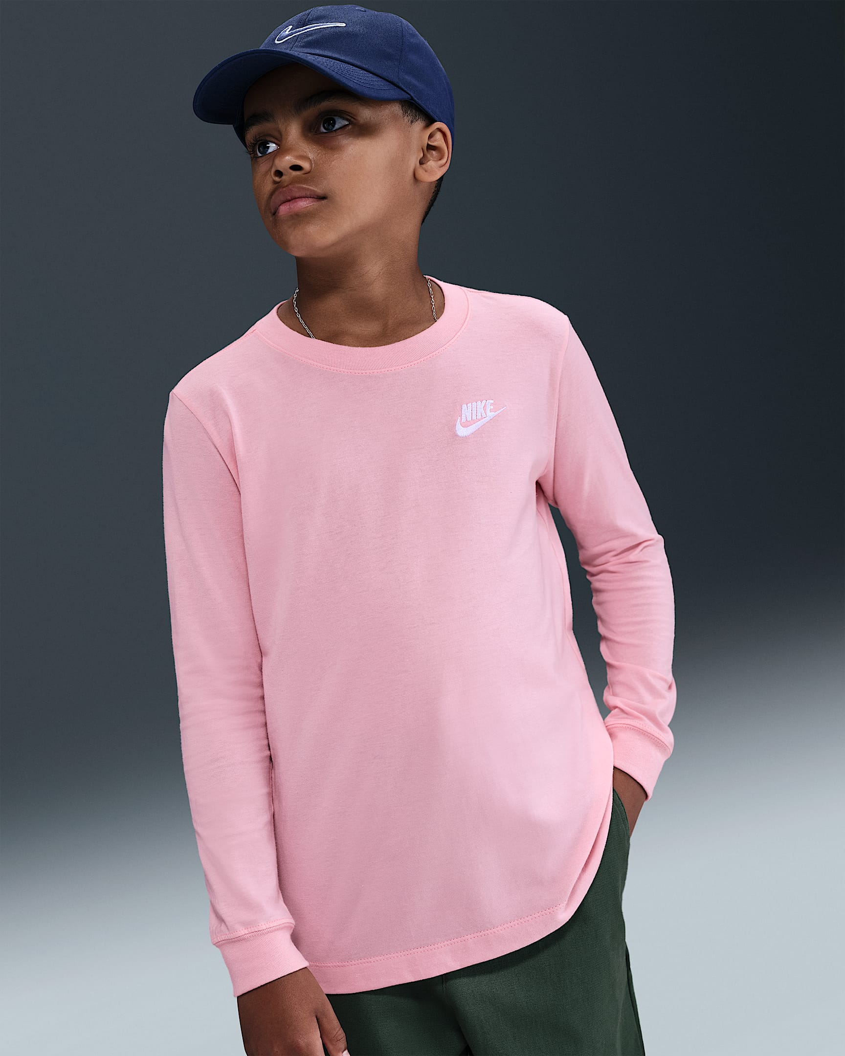 Nike Sportswear Big Kids' Long-Sleeve T-Shirt - Medium Soft Pink
