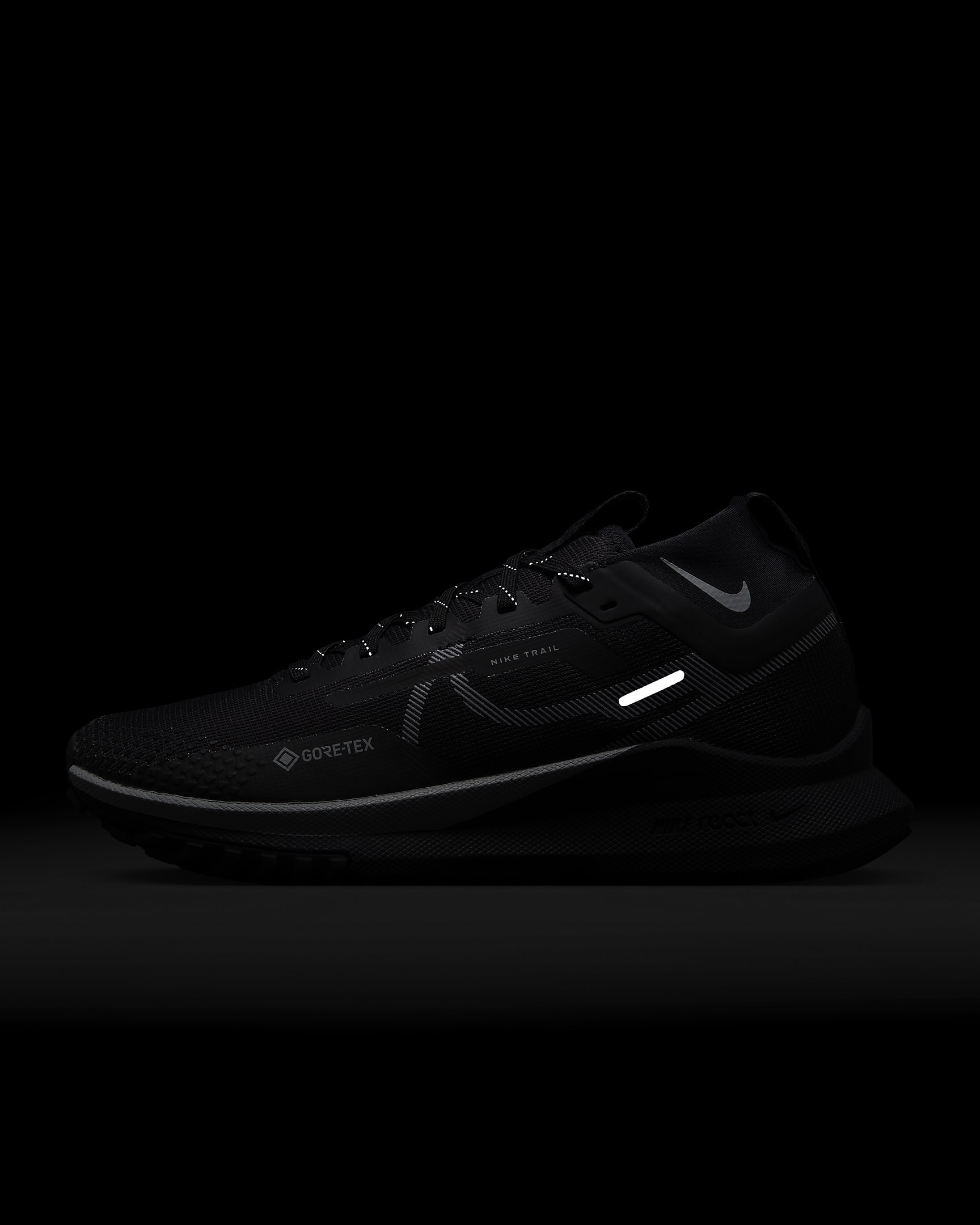 Nike Pegasus Trail 4 GORE-TEX vanntette terrengløpesko til dame - Svart/Reflect Silver/Wolf Grey