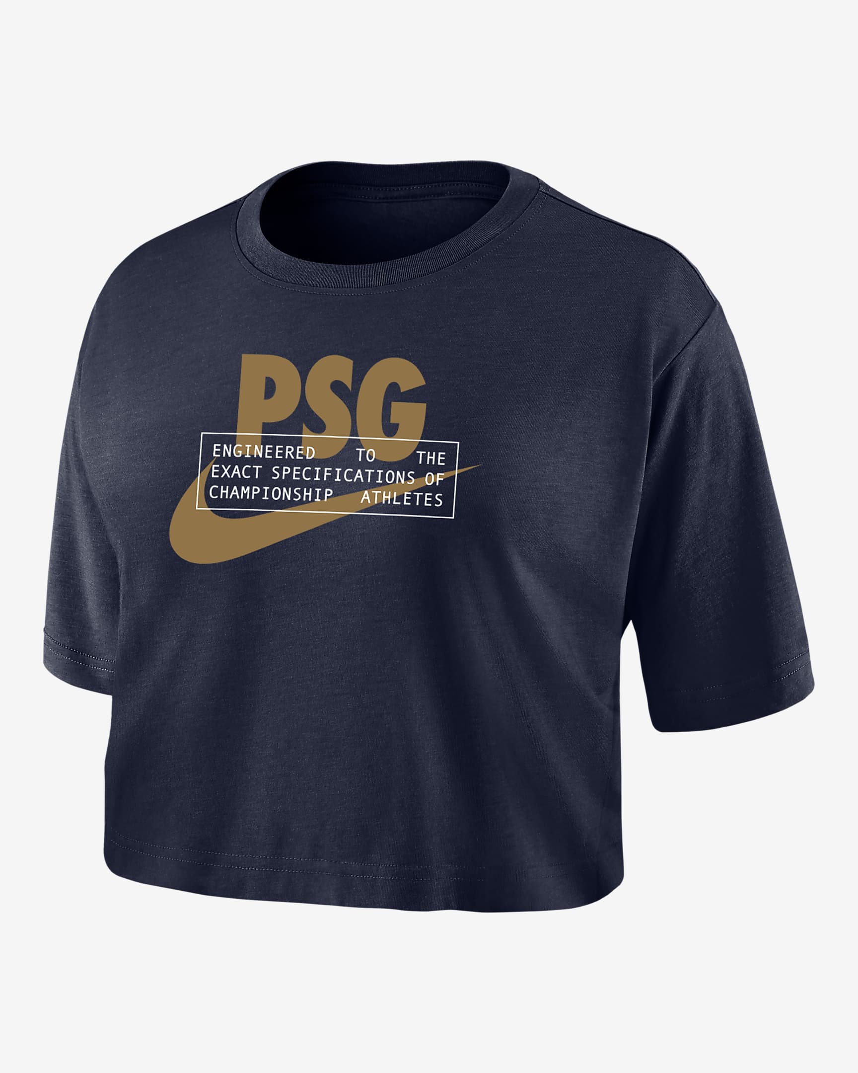 Paris Saint-Germain Women's Nike Dri-FIT Soccer Cropped T-Shirt - Navy